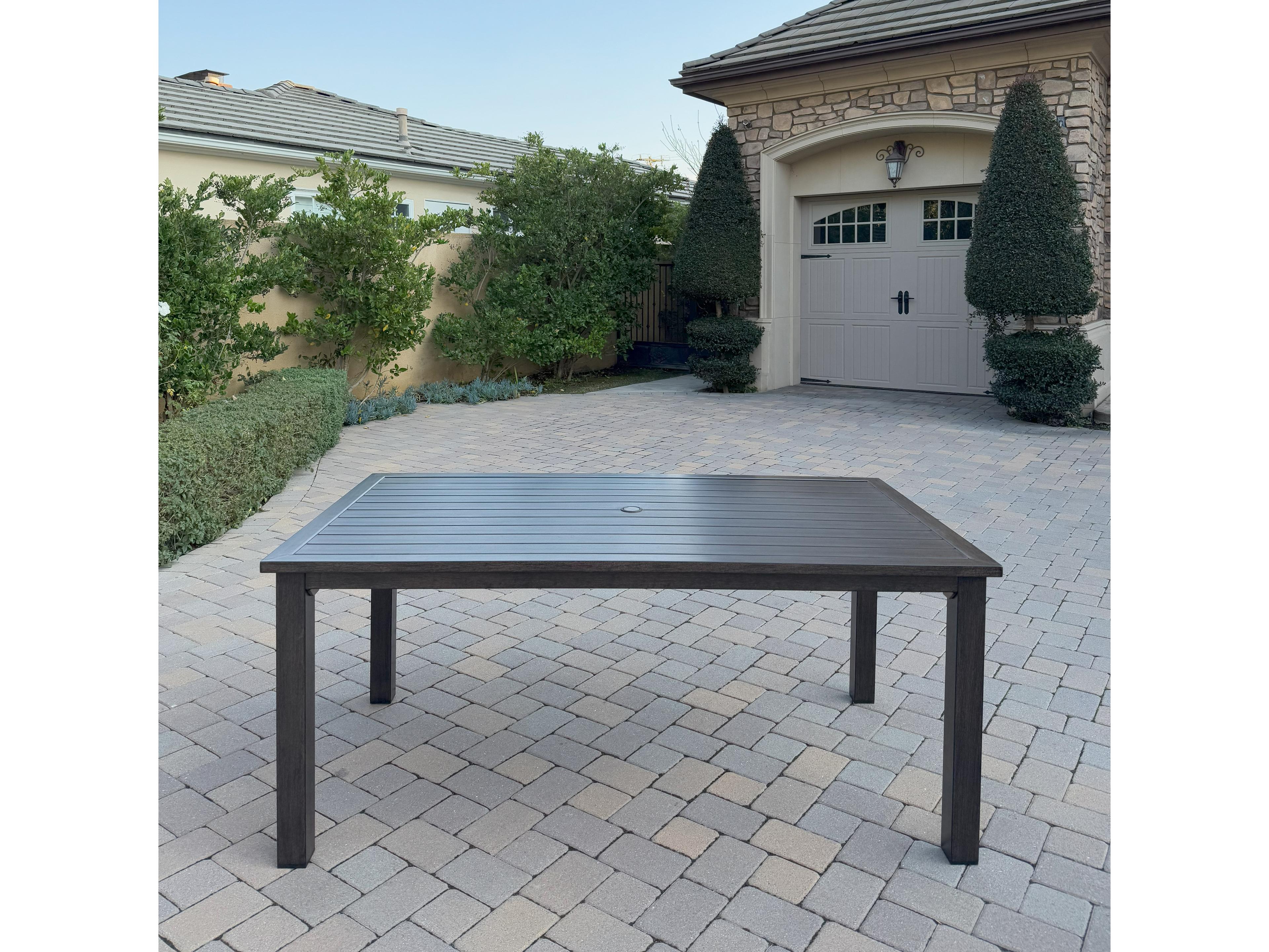 Darlee Outdoor Living Atlantis Aluminum 3-Piece Patio Dining Set with 70" x 41.7" Rectangular Table