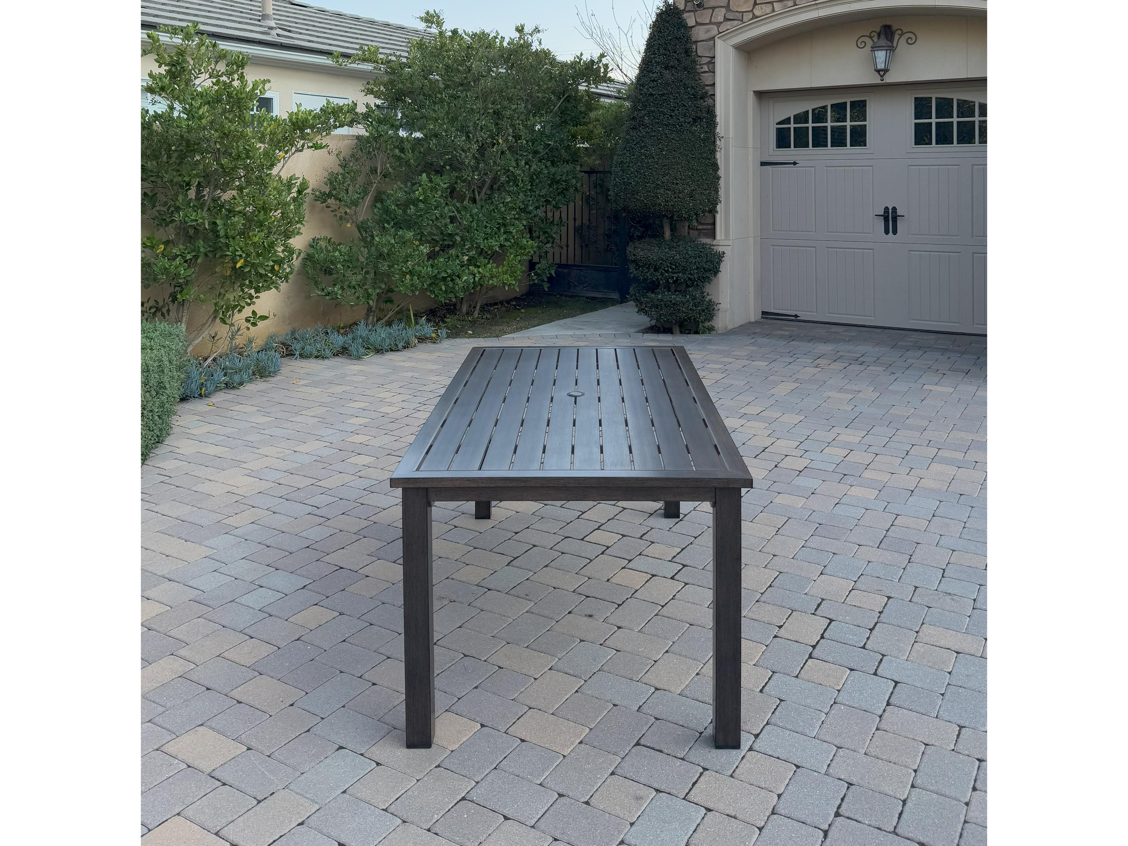 Darlee Outdoor Living Atlantis Aluminum 5-Piece Patio Dining Set with 70" x 41.7" Rectangular Table