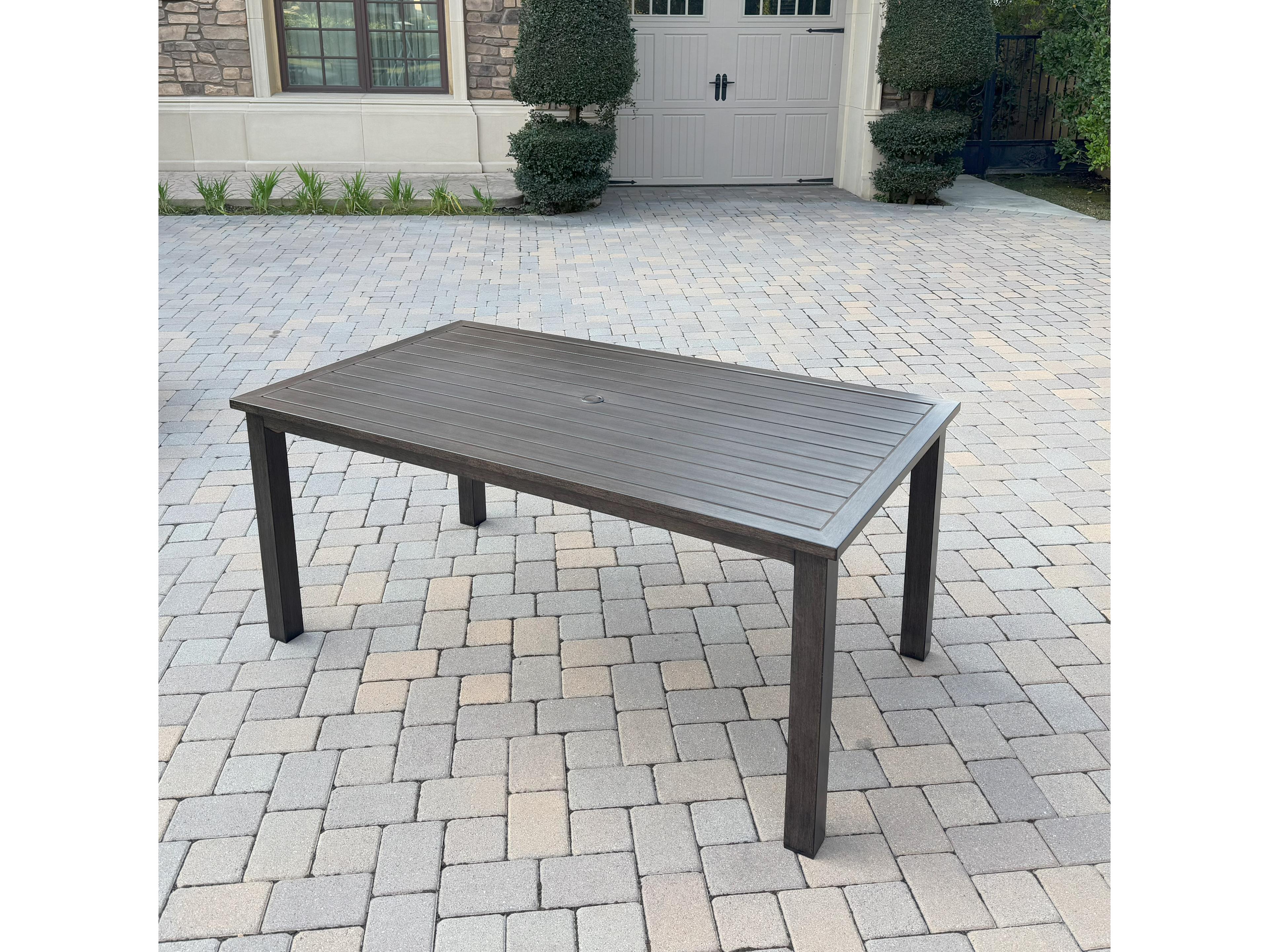 Darlee Outdoor Living Atlantis Aluminum 5-Piece Patio Dining Set with 70" x 41.7" Rectangular Table