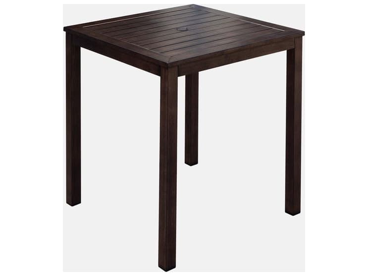 Darlee Outdoor Living Atlantis Walnut Aluminum Dining Set in Spa