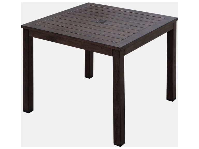 Darlee Outdoor Living Atlantis Walnut Aluminum Dining Set in Spa