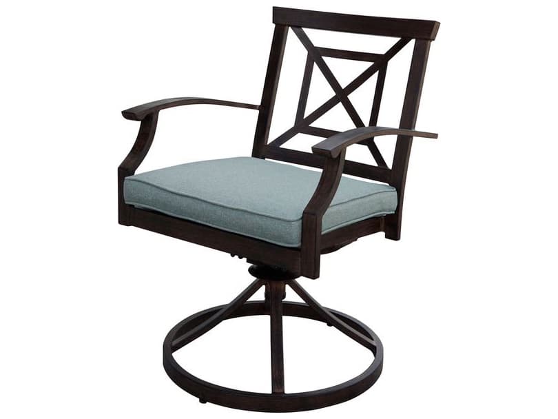 Darlee Outdoor Living Atlantis Walnut Aluminum Dining Set in Spa