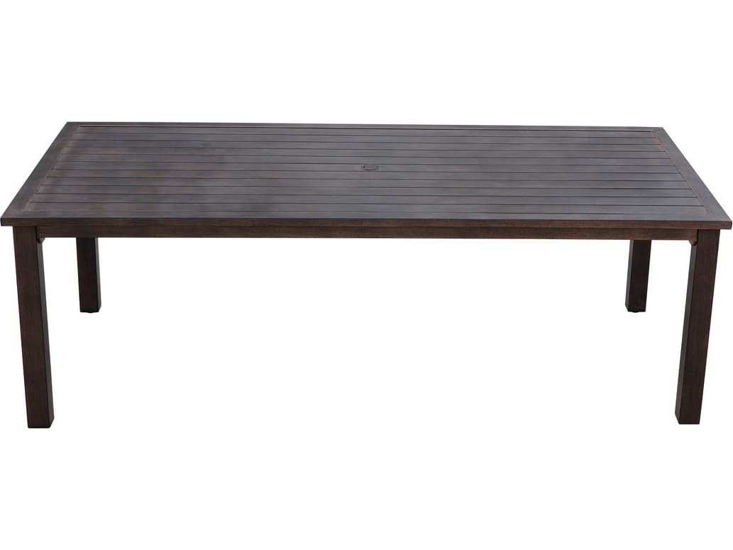 Darlee Outdoor Living Atlantis Walnut Aluminum Dining Set in Spa