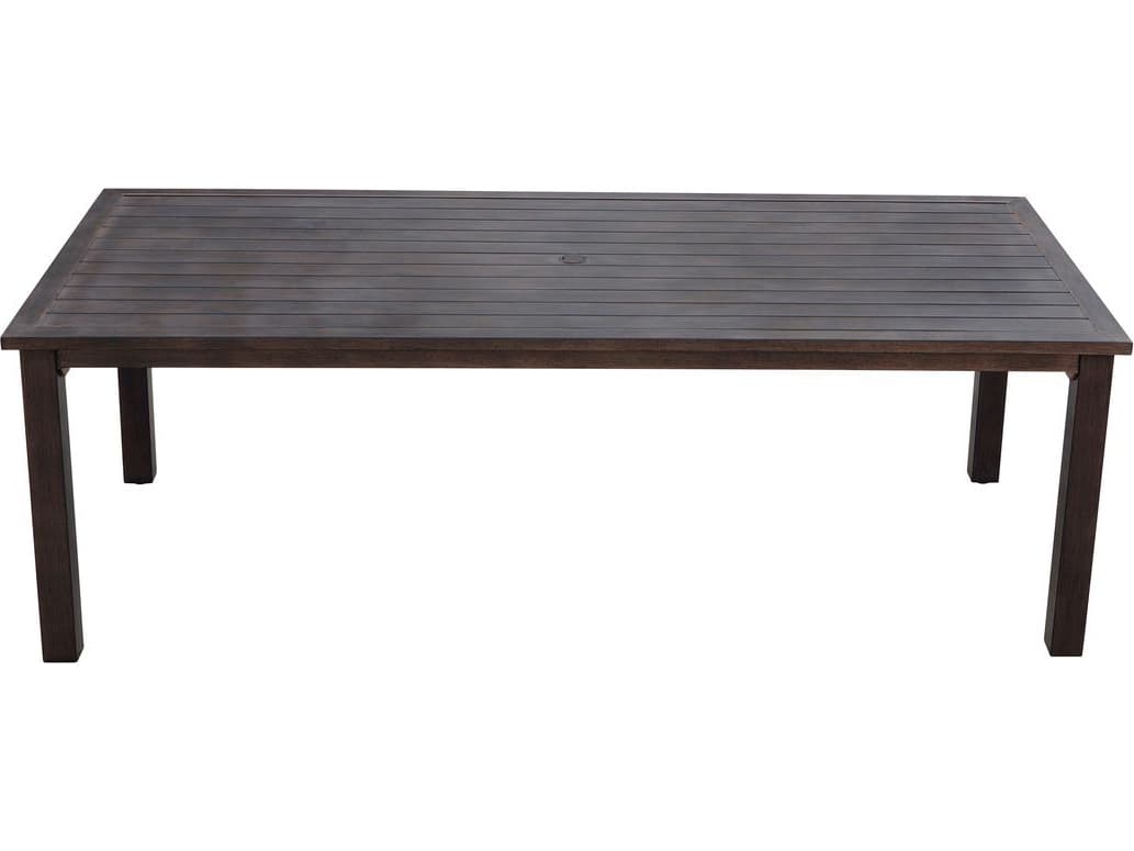 Darlee Outdoor Living Atlantis Walnut Aluminum Dining Set in Spa