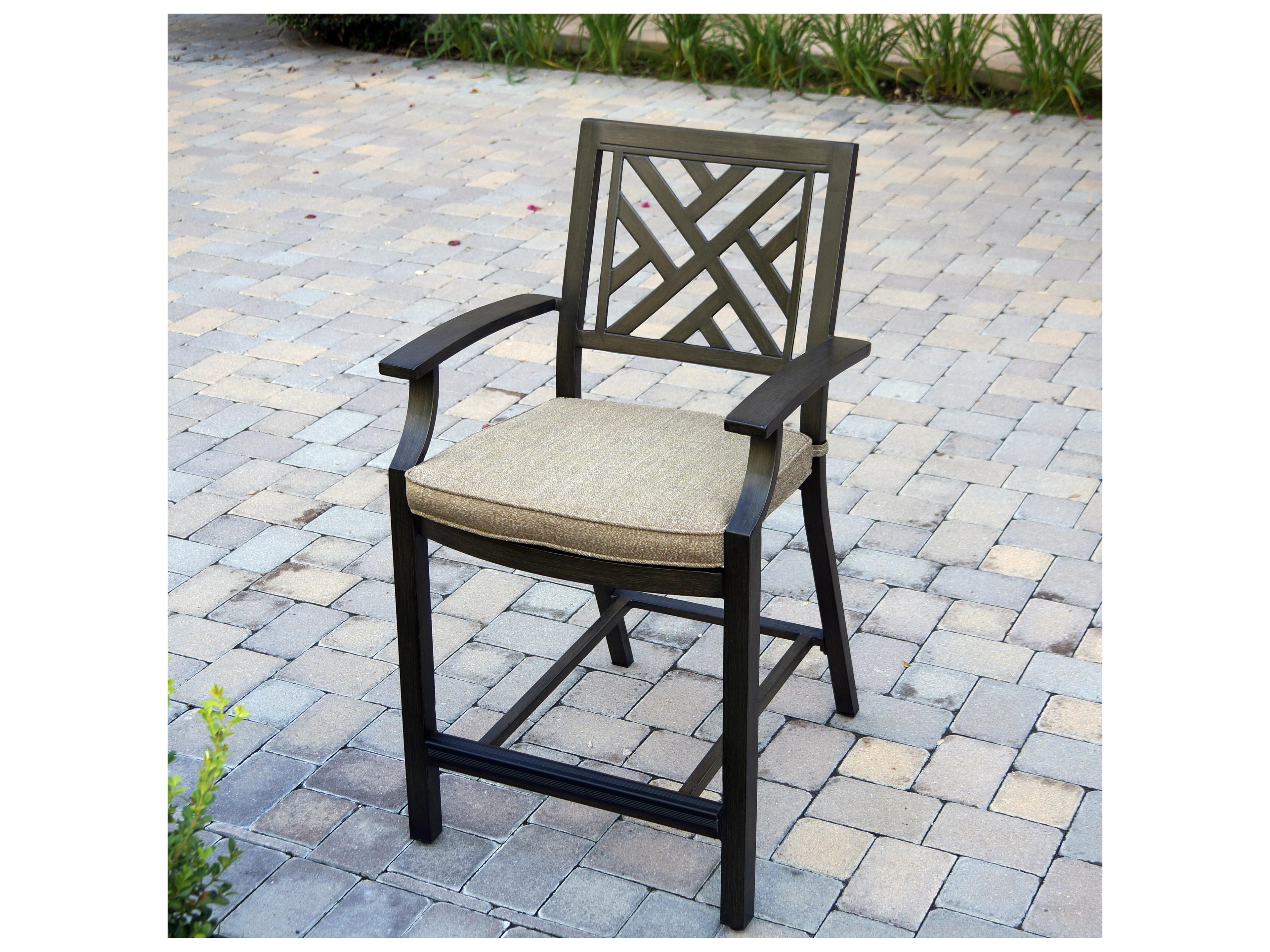 Darlee Outdoor Living Brooklyn Aluminum Multibrown 9 Piece Fire Pit Dining Set