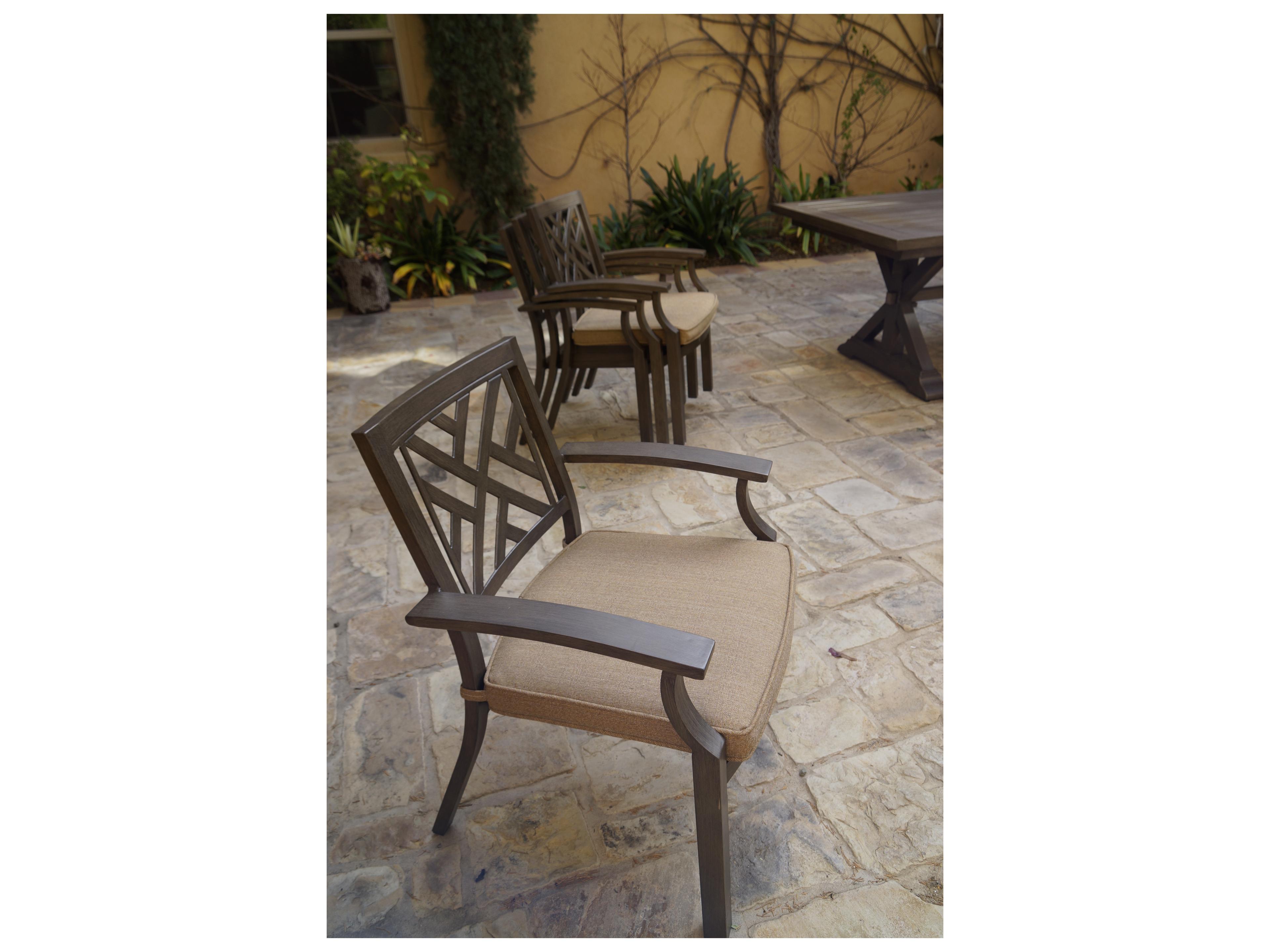 Darlee Outdoor Living Brooklyn Aluminum Multi-Brown 9 Piece Dining Set with Cushions