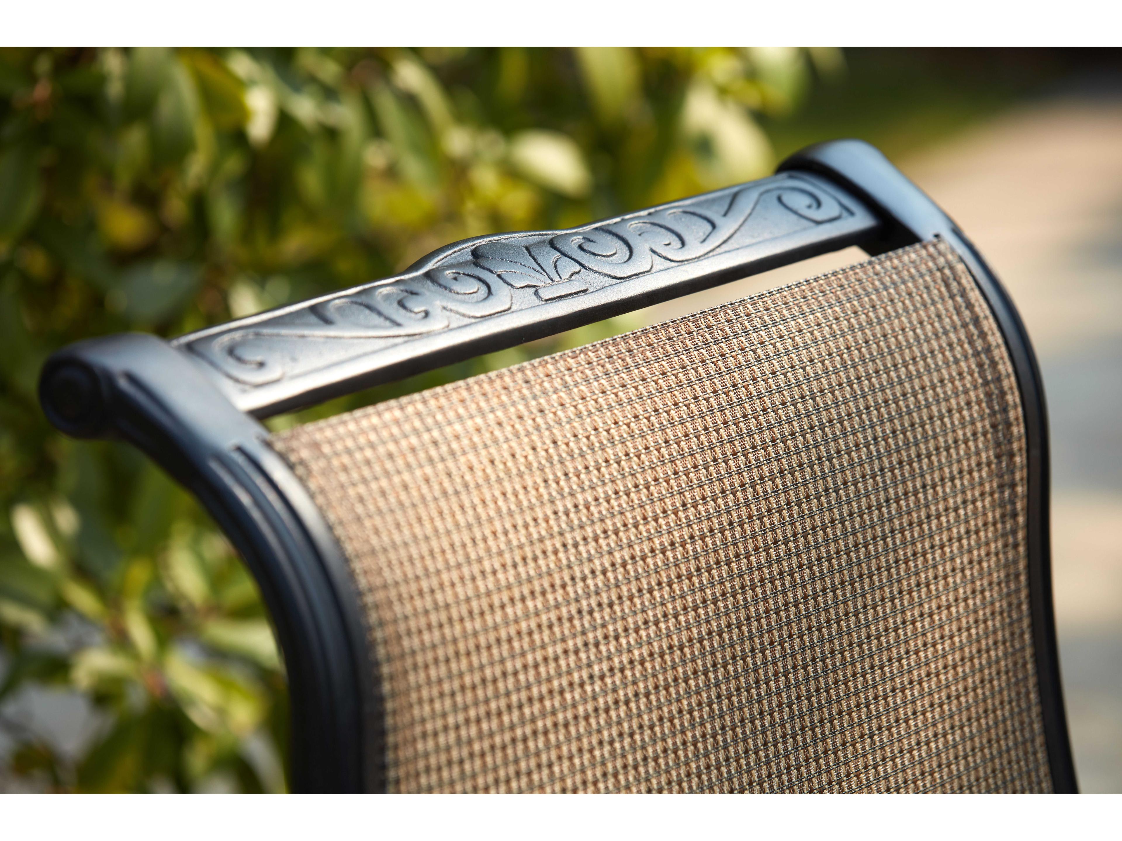 Darlee Outdoor Living Monterey Sling Cast Aluminum Antique Bronze 11 Piece Dining Set