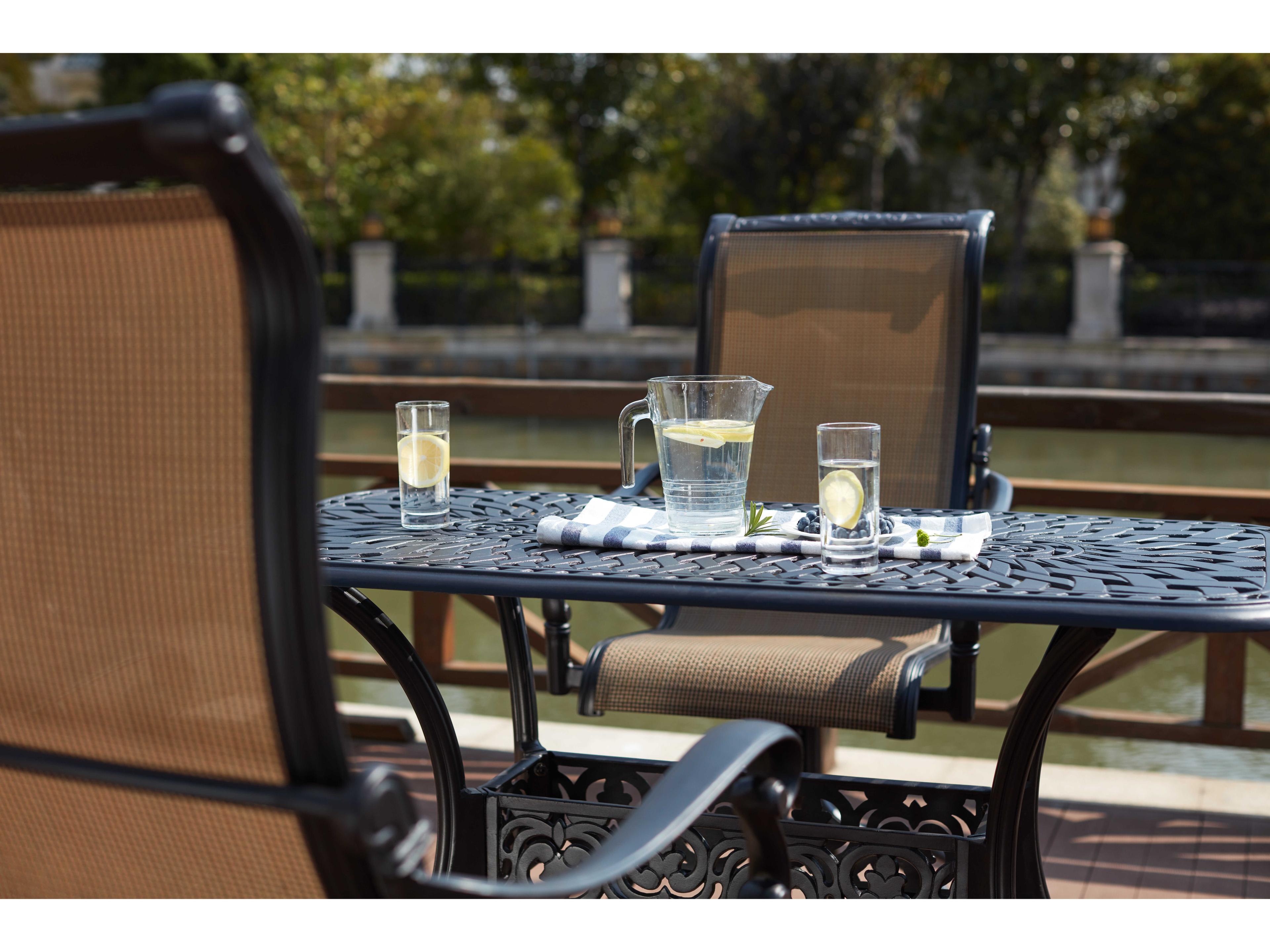 Darlee Outdoor Living Monterey Sling Cast Aluminum Antique Bronze 5 Piece Counter Set