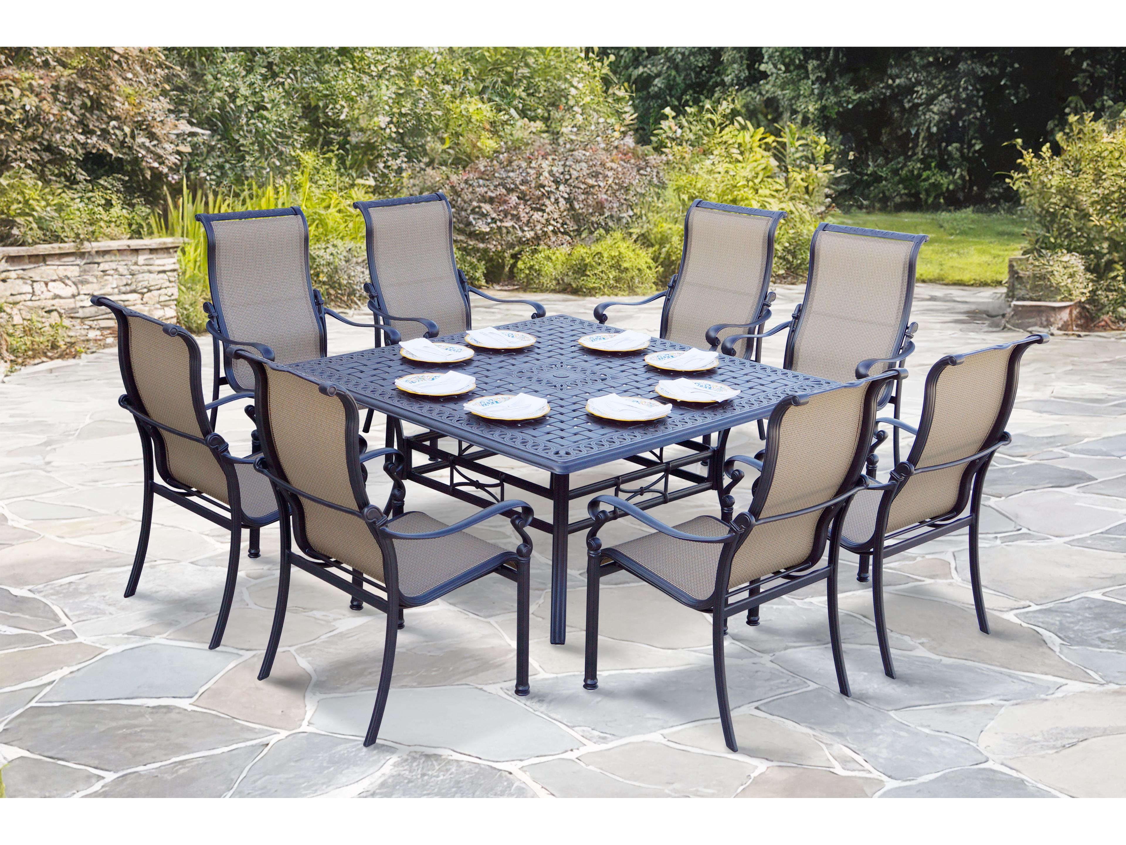 Darlee Outdoor Living Monterey Cast Aluminum 9-Piece Patio Dining Set