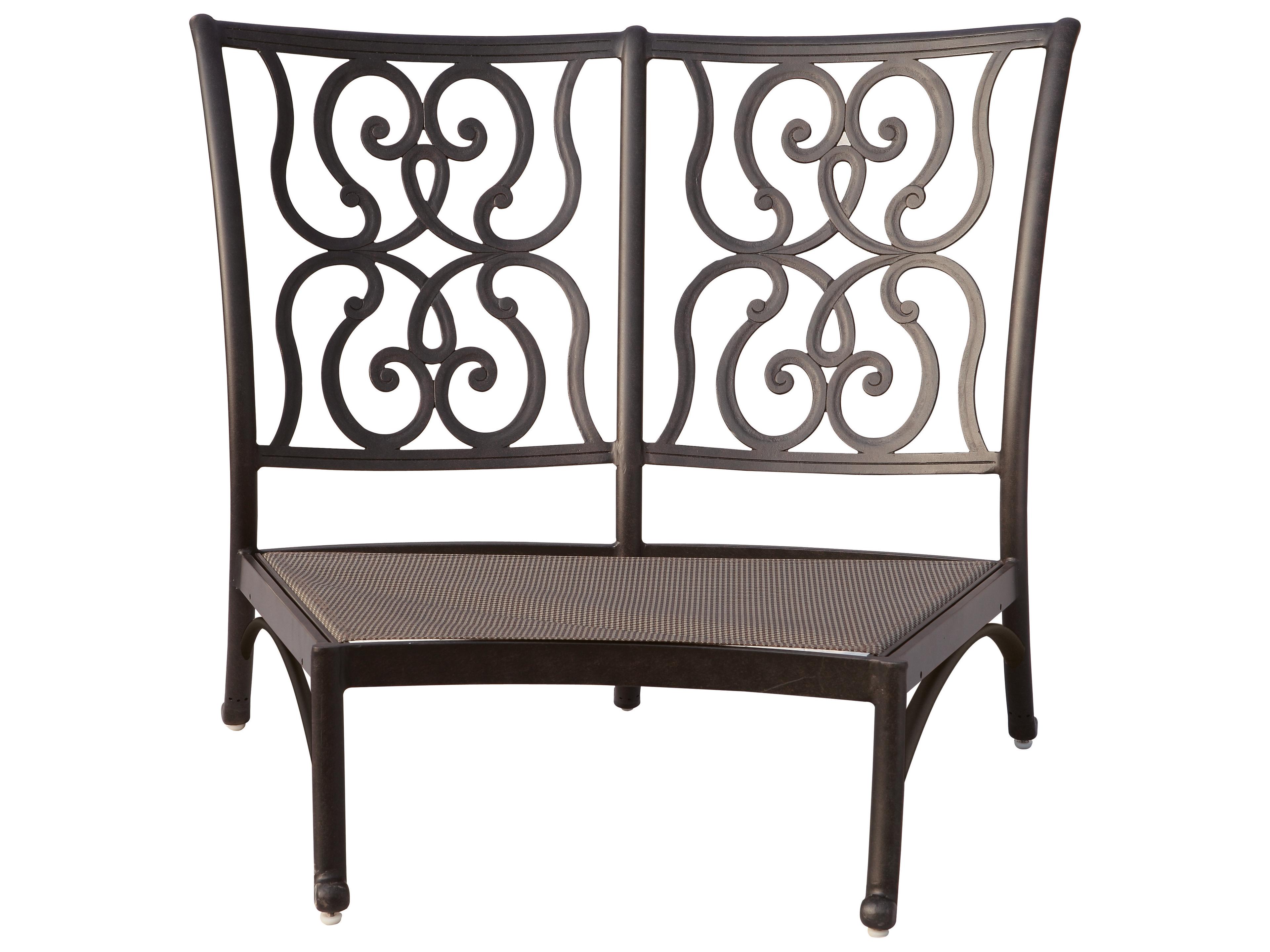 Darlee Outdoor Living Santa Anita Cast Aluminum Antique Bronze 7 Piece Sectional Lounge Set