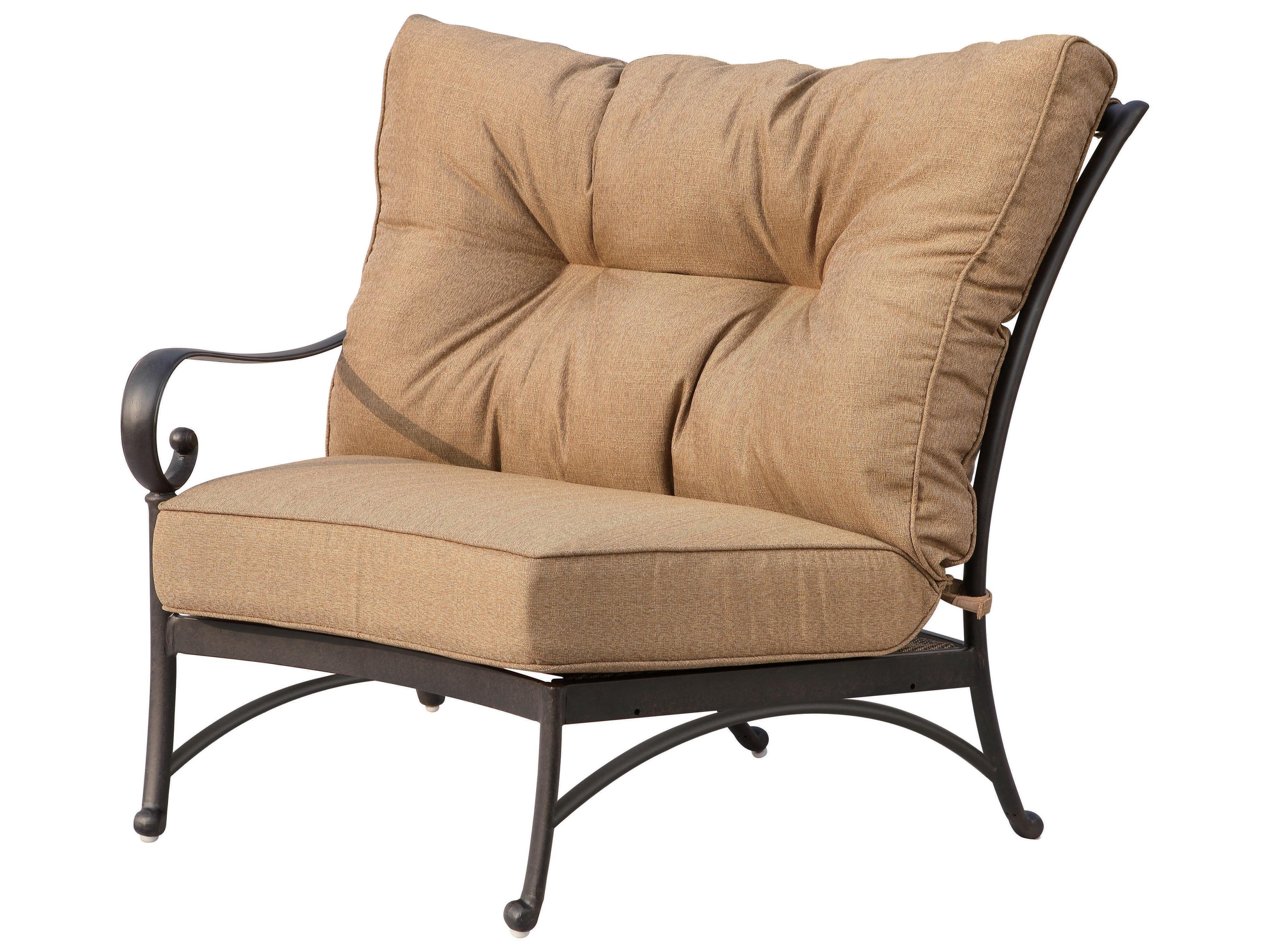 Darlee Outdoor Living Santa Anita Cast Aluminum Antique Bronze 7 Piece Sectional Lounge Set