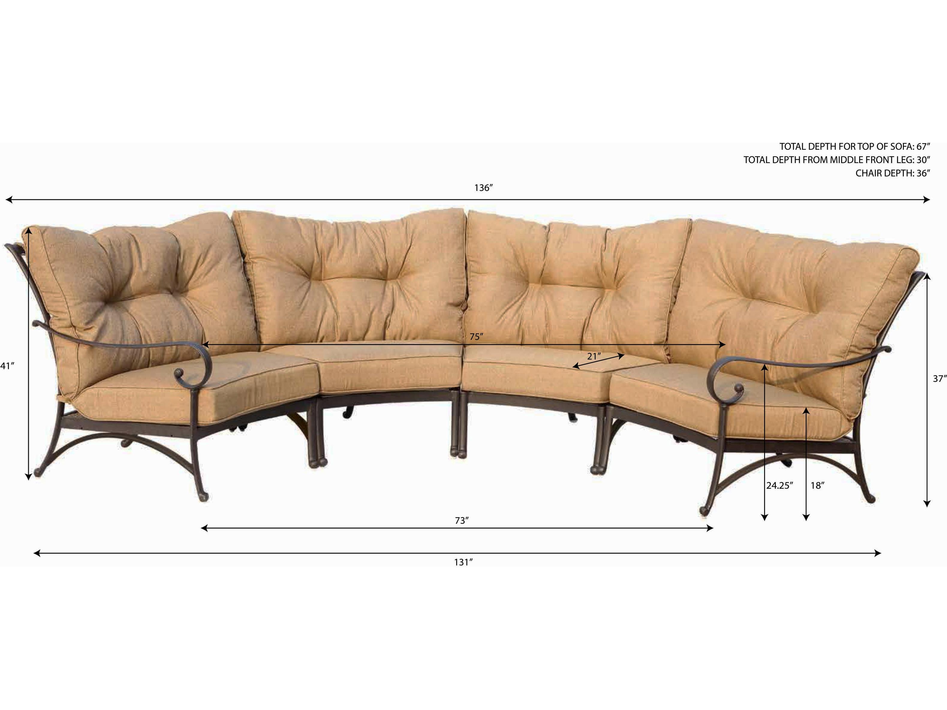 Darlee Outdoor Living Santa Anita 8-Piece Conversation Set with Sunbrella Cushions