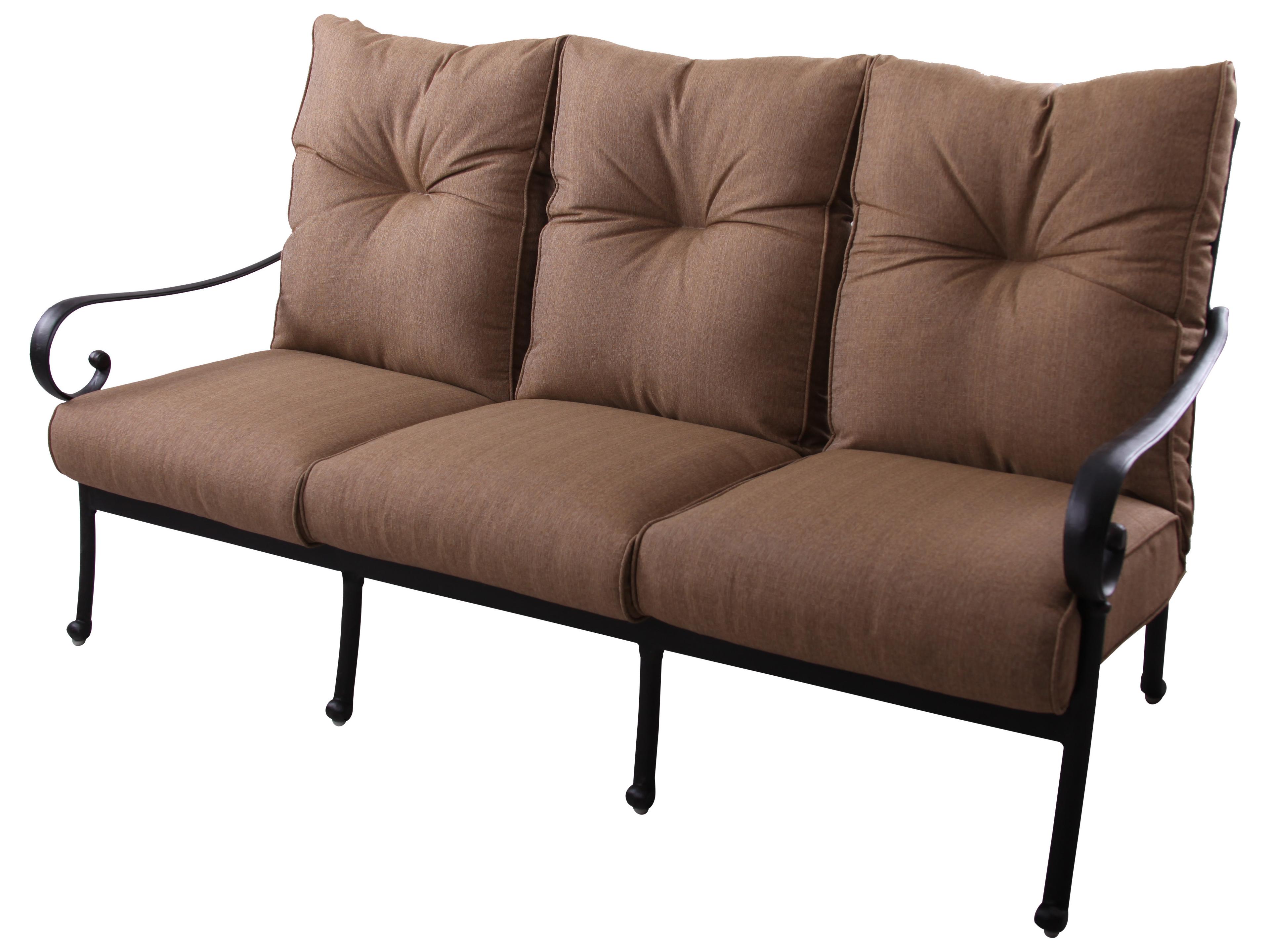 Darlee Outdoor Living Santa Anita Cast Aluminum Antique Bronze 6 Piece Deep Seating Lounge Set