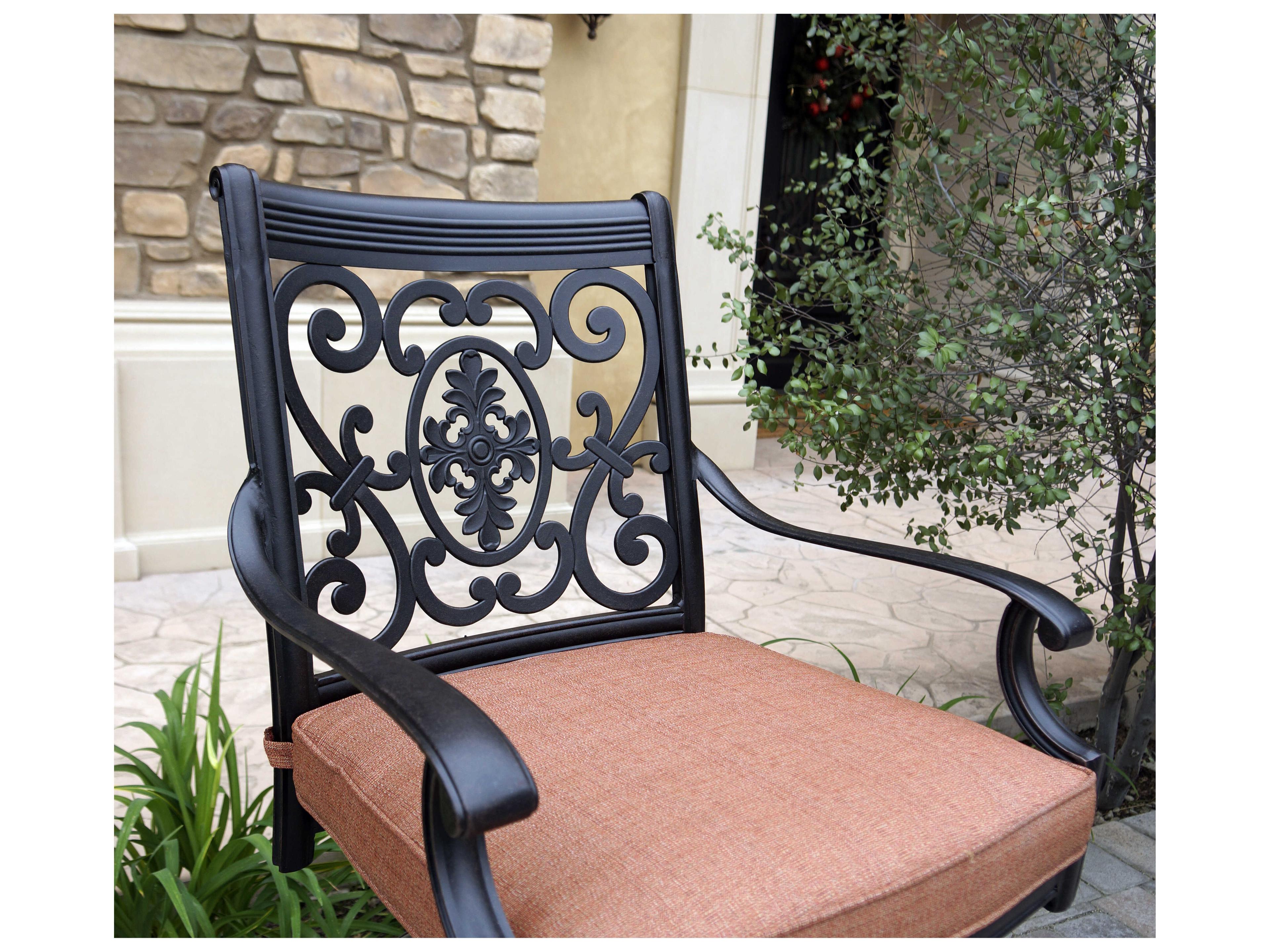 Darlee Outdoor Living St. Cruz Cast Aluminum Antique Bronze Swivel Bar Stool Set of 4