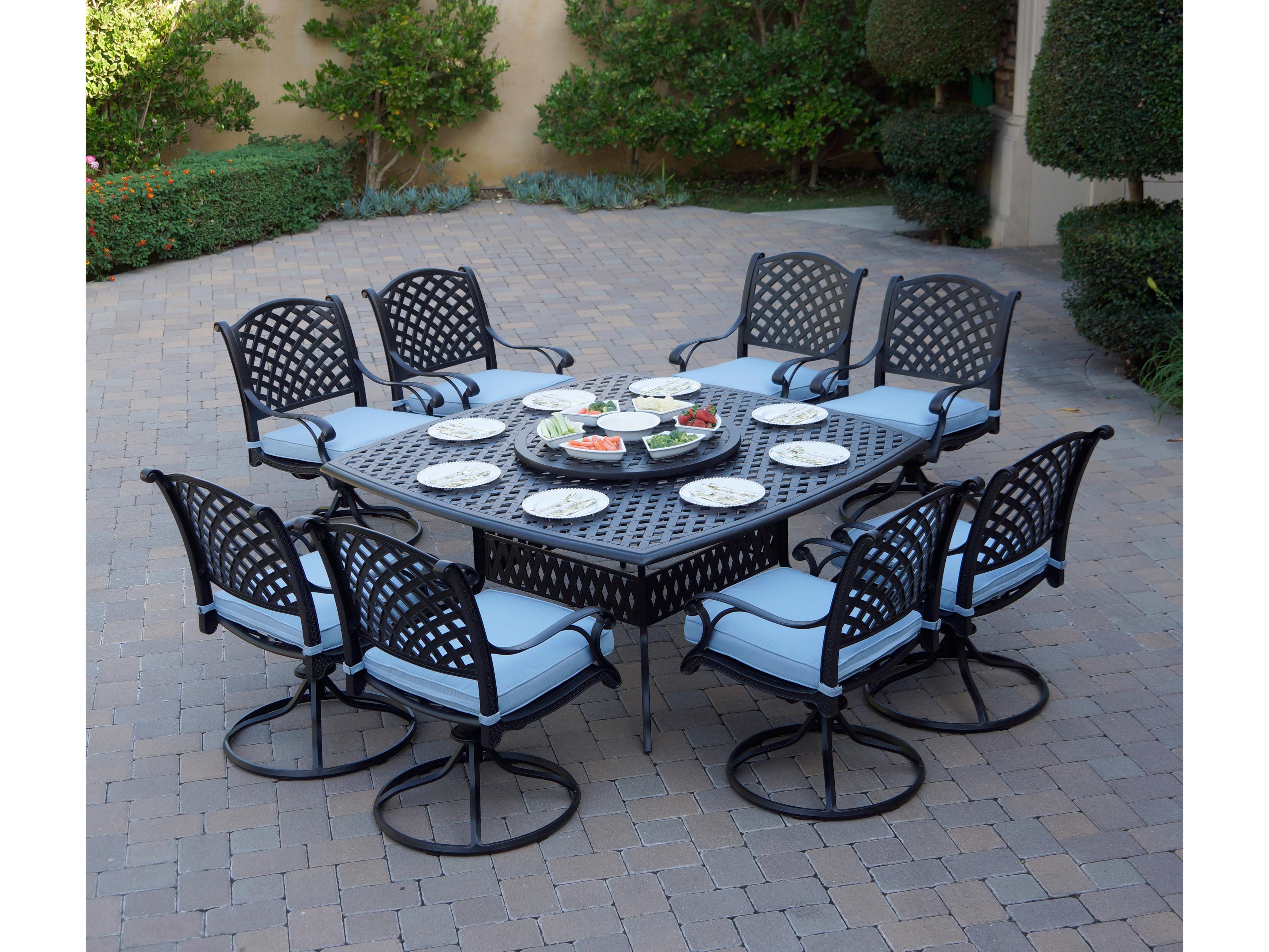 Darlee Outdoor Living Nassau Cast Aluminum 10-Piece Patio Dining Set