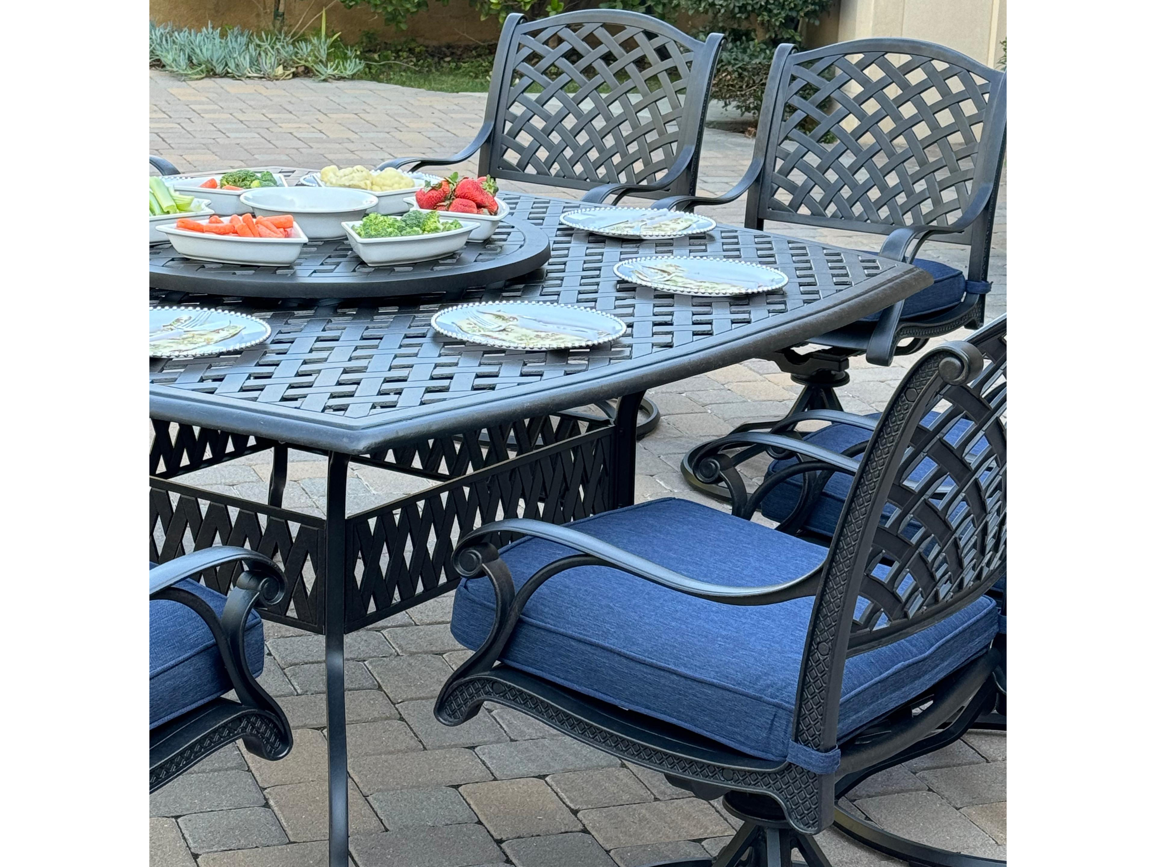 Darlee Outdoor Living Nassau Cast Aluminum 10-Piece Patio Dining Set