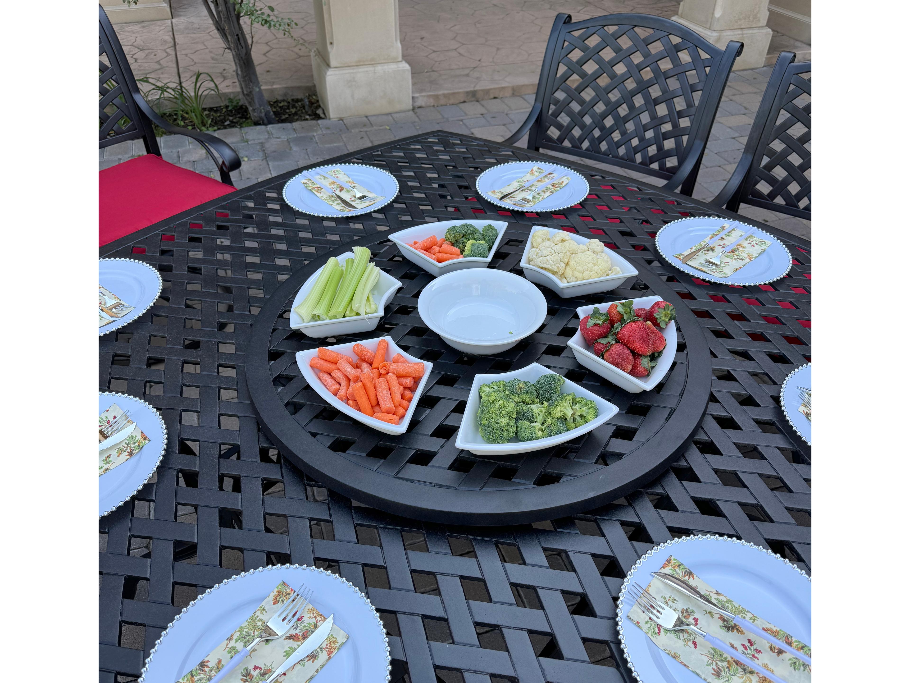 Darlee Outdoor Living Nassau Cast Aluminum 10-Piece Patio Dining Set