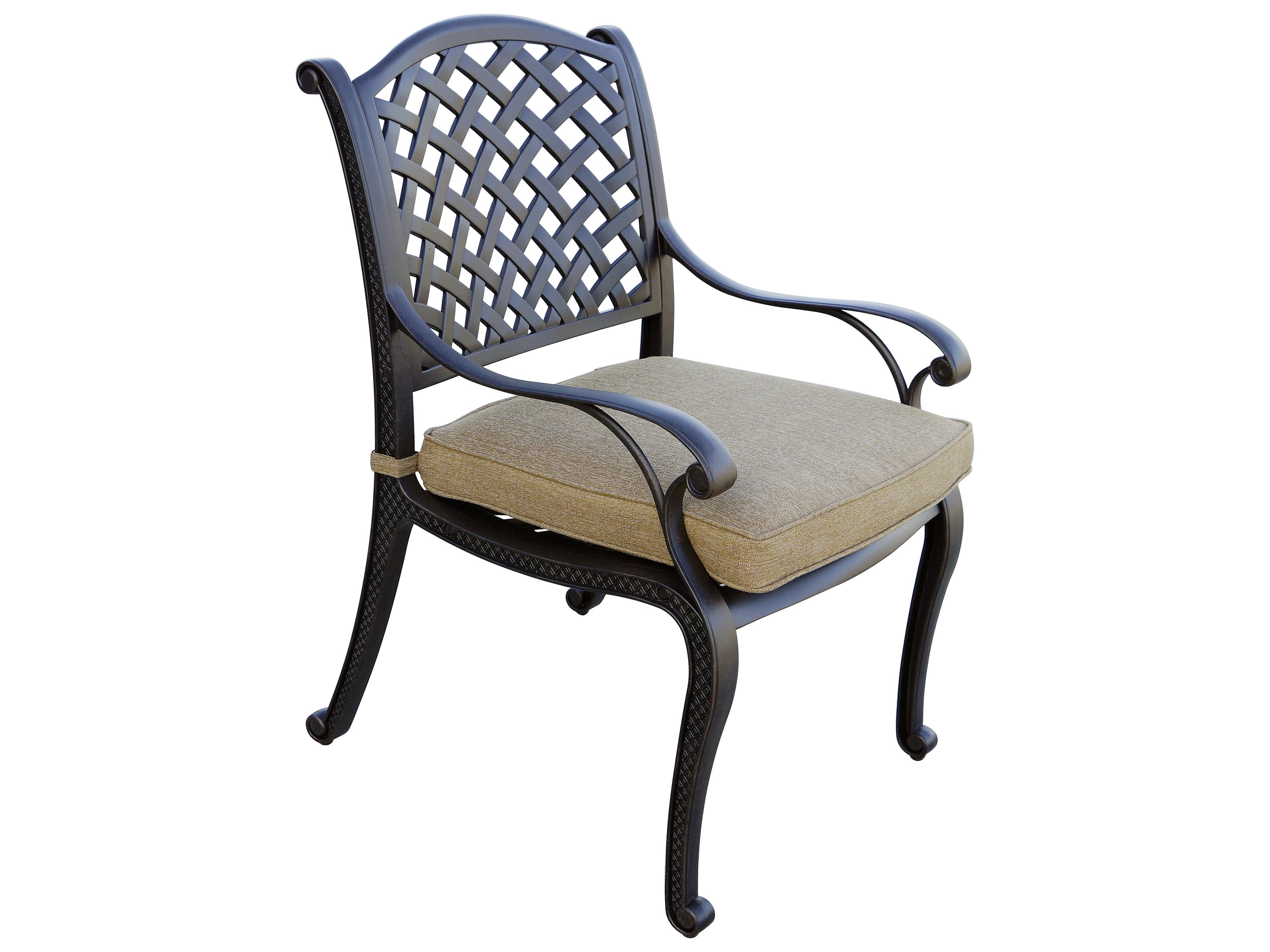 Darlee Outdoor Living Nassau Cast Aluminum Antique Bronze 10 Piece Dining Set with 64'' Square Dining Table and Lazy Susan