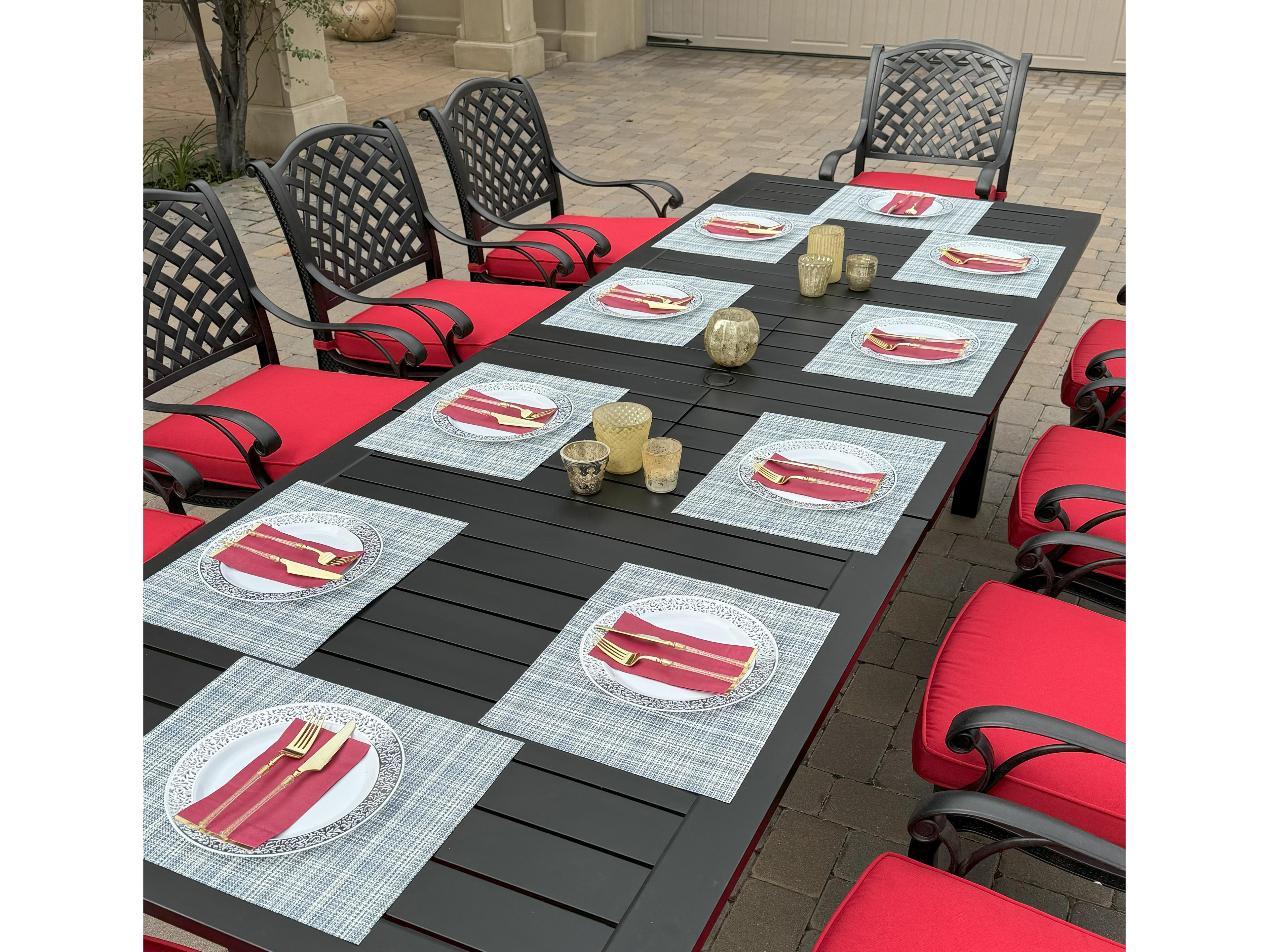 Darlee Outdoor Living Nassau Cast Aluminum 11-Piece Patio Dining Set