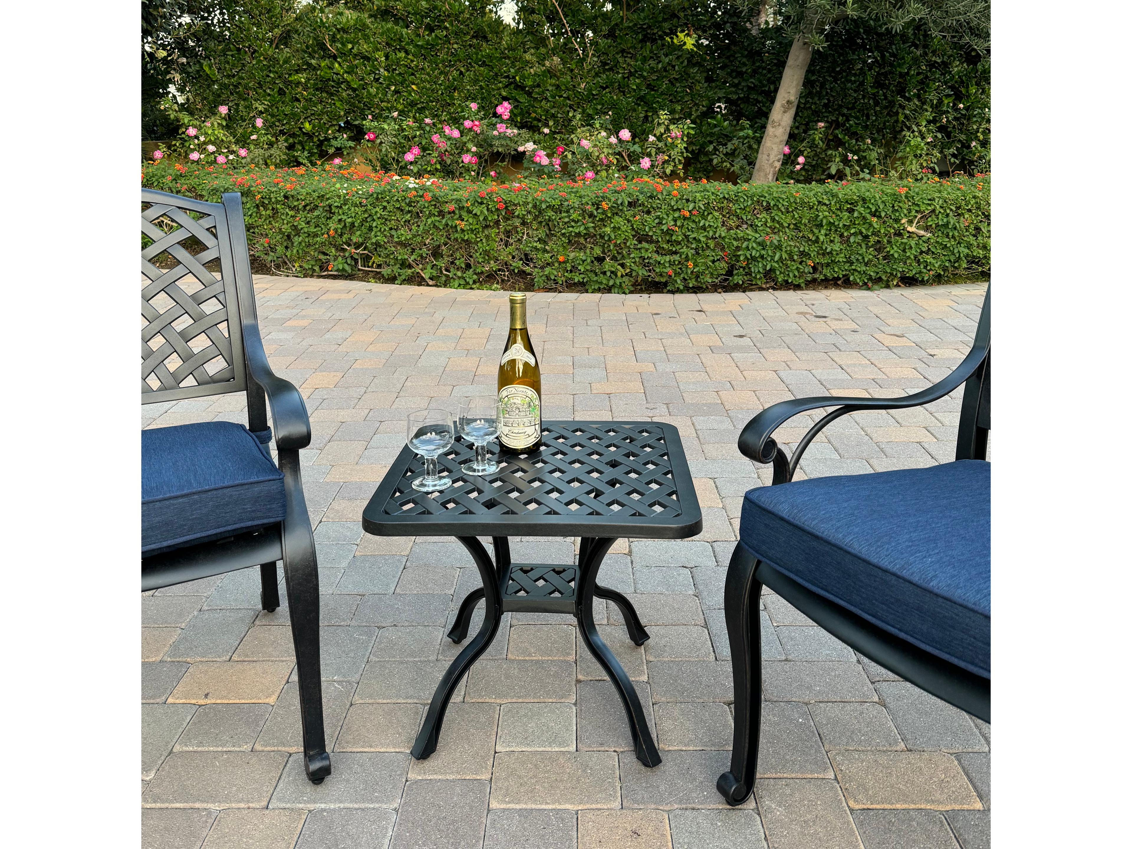 Darlee Outdoor Living Nassau Cast Aluminum 3-Piece Patio Conversation Set