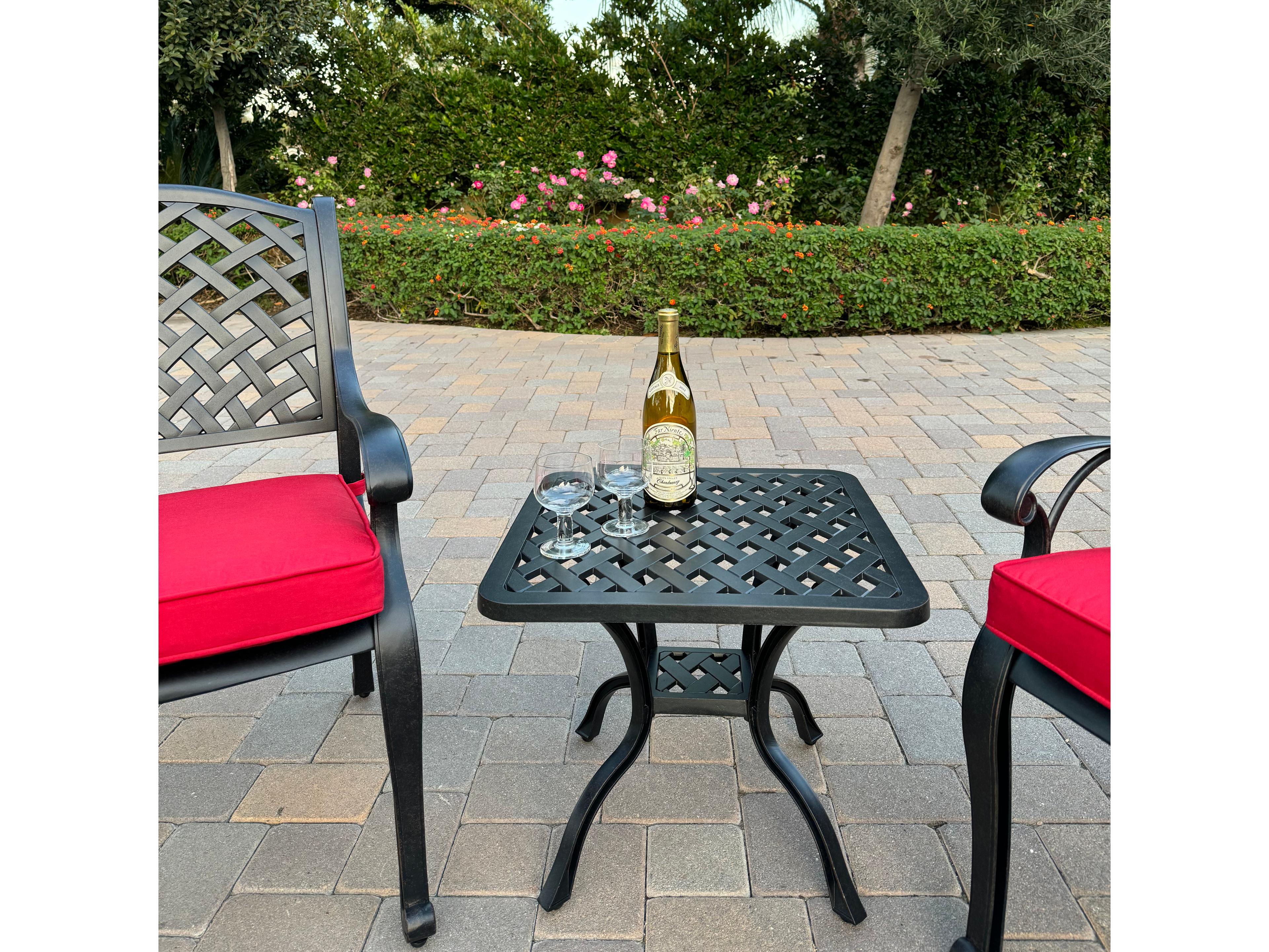 Darlee Outdoor Living Nassau Cast Aluminum 3-Piece Patio Conversation Set