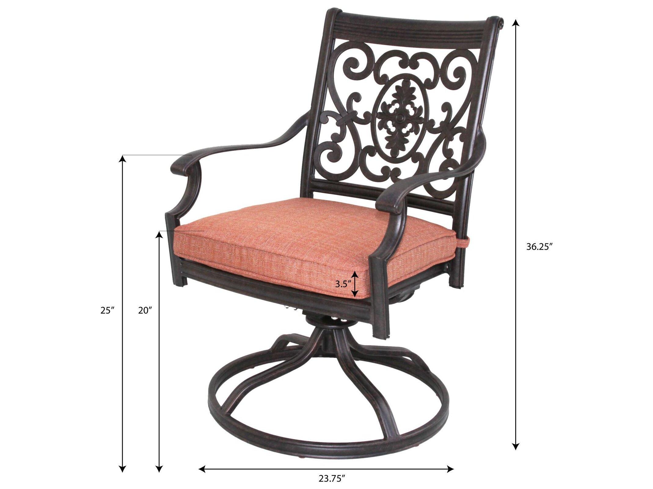 Darlee Outdoor Living Nassau Cast Aluminum Antique Bronze 3 Piece Lounge Set with Square Ice Bucket End Table in Sesame Cushions