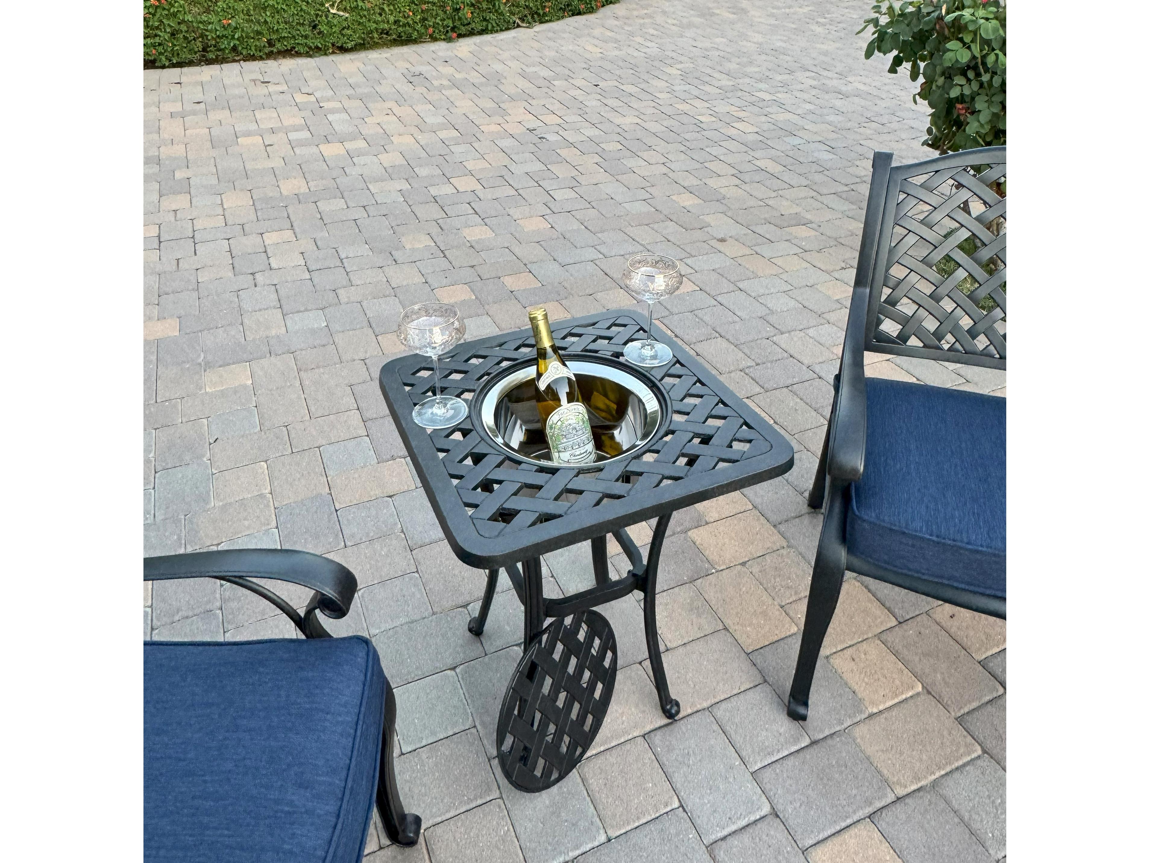 Darlee Outdoor Living Nassau Cast Aluminum 3-Piece Patio Conversation Set