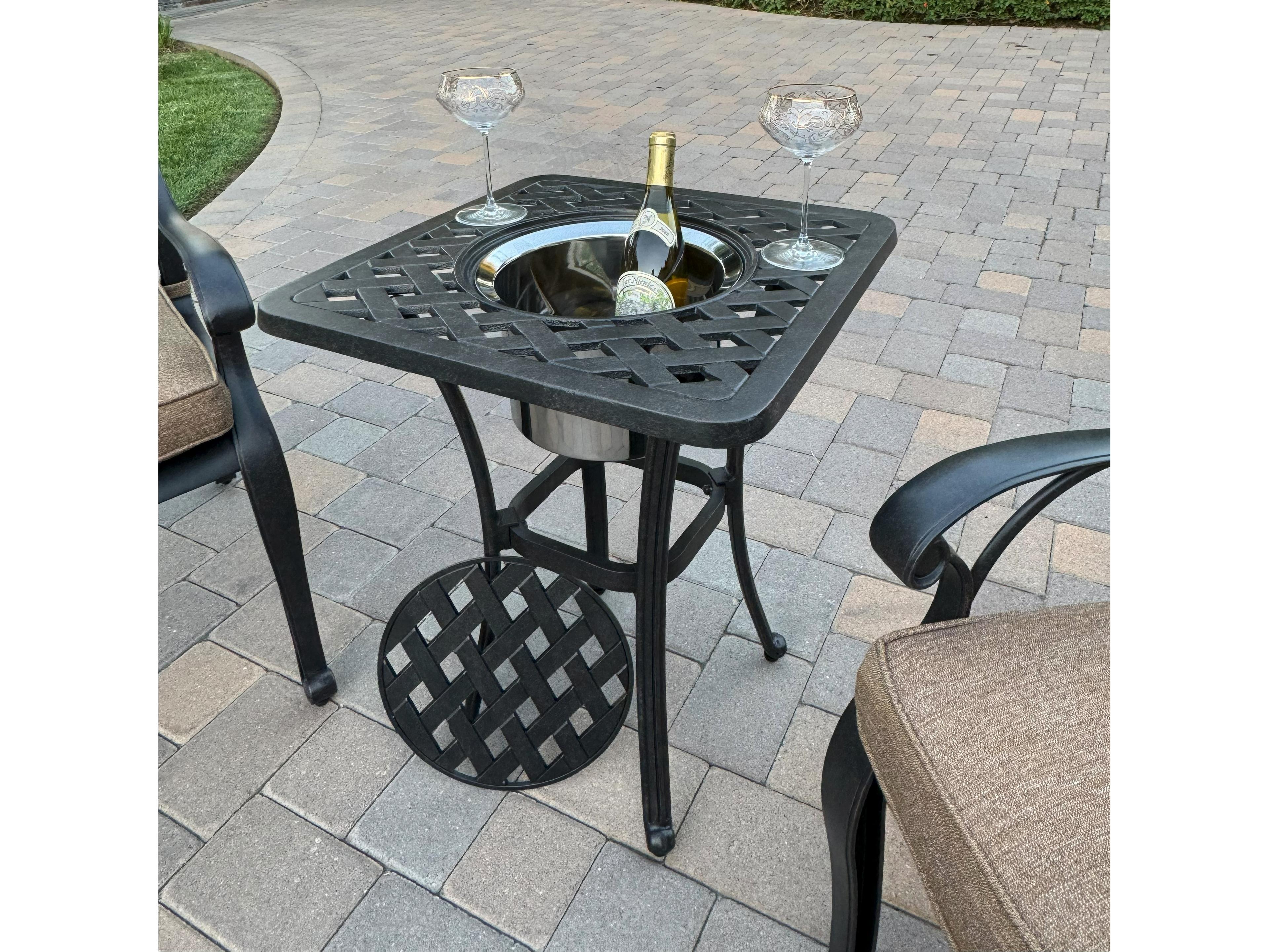Darlee Outdoor Living Nassau Cast Aluminum 3-Piece Patio Conversation Set