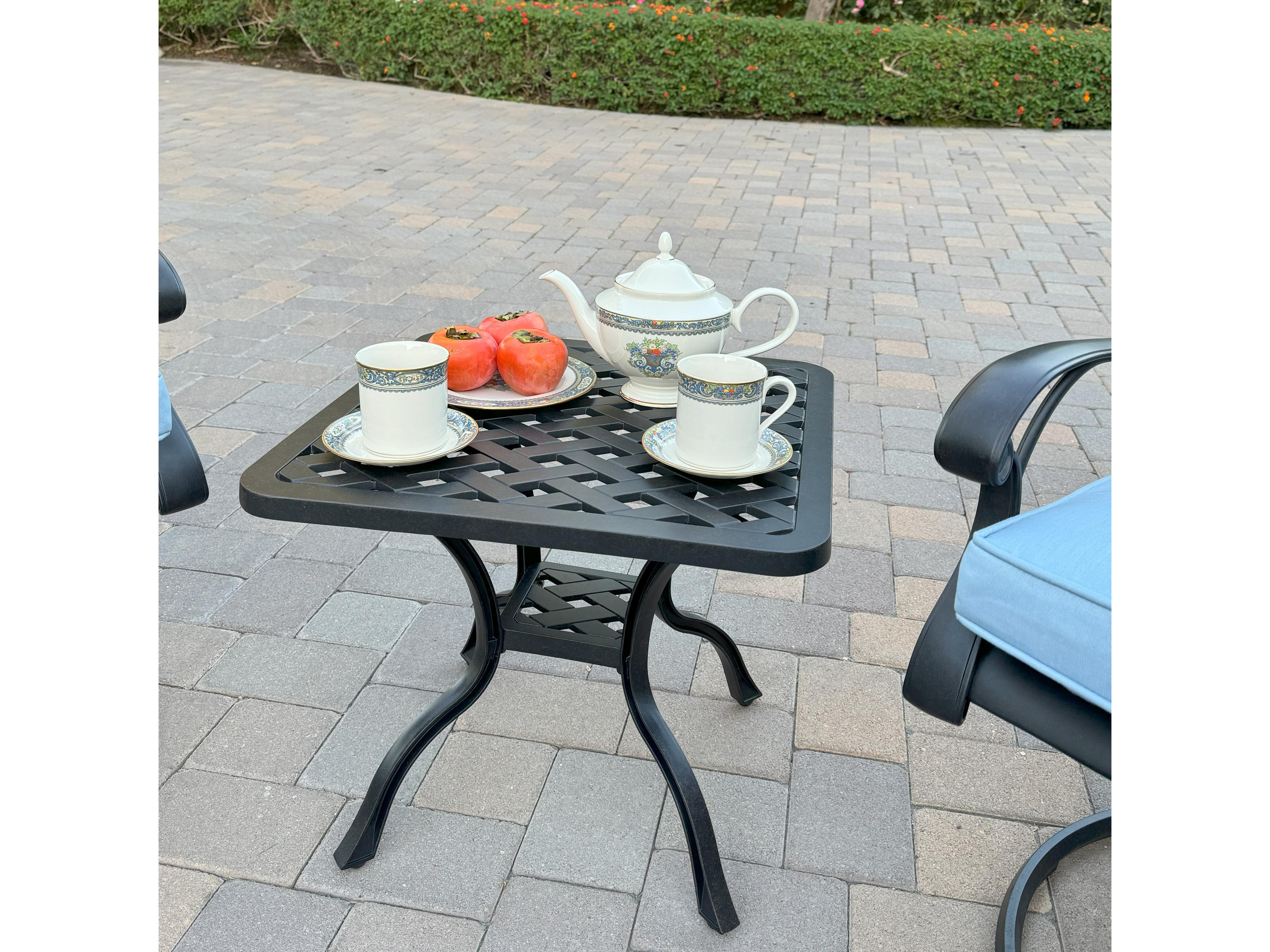 Darlee Outdoor Living Nassau Cast Aluminum 3-Piece Patio Conversation Set