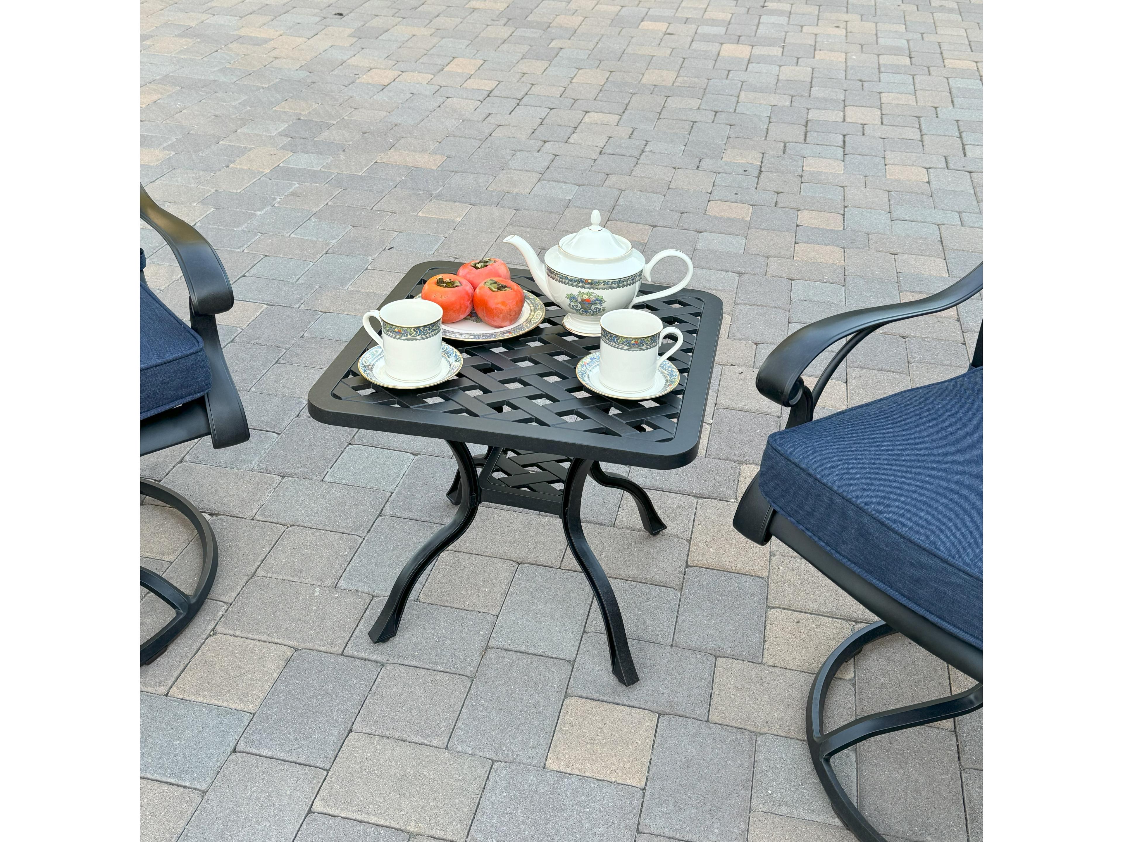 Darlee Outdoor Living Nassau Cast Aluminum 3-Piece Patio Conversation Set