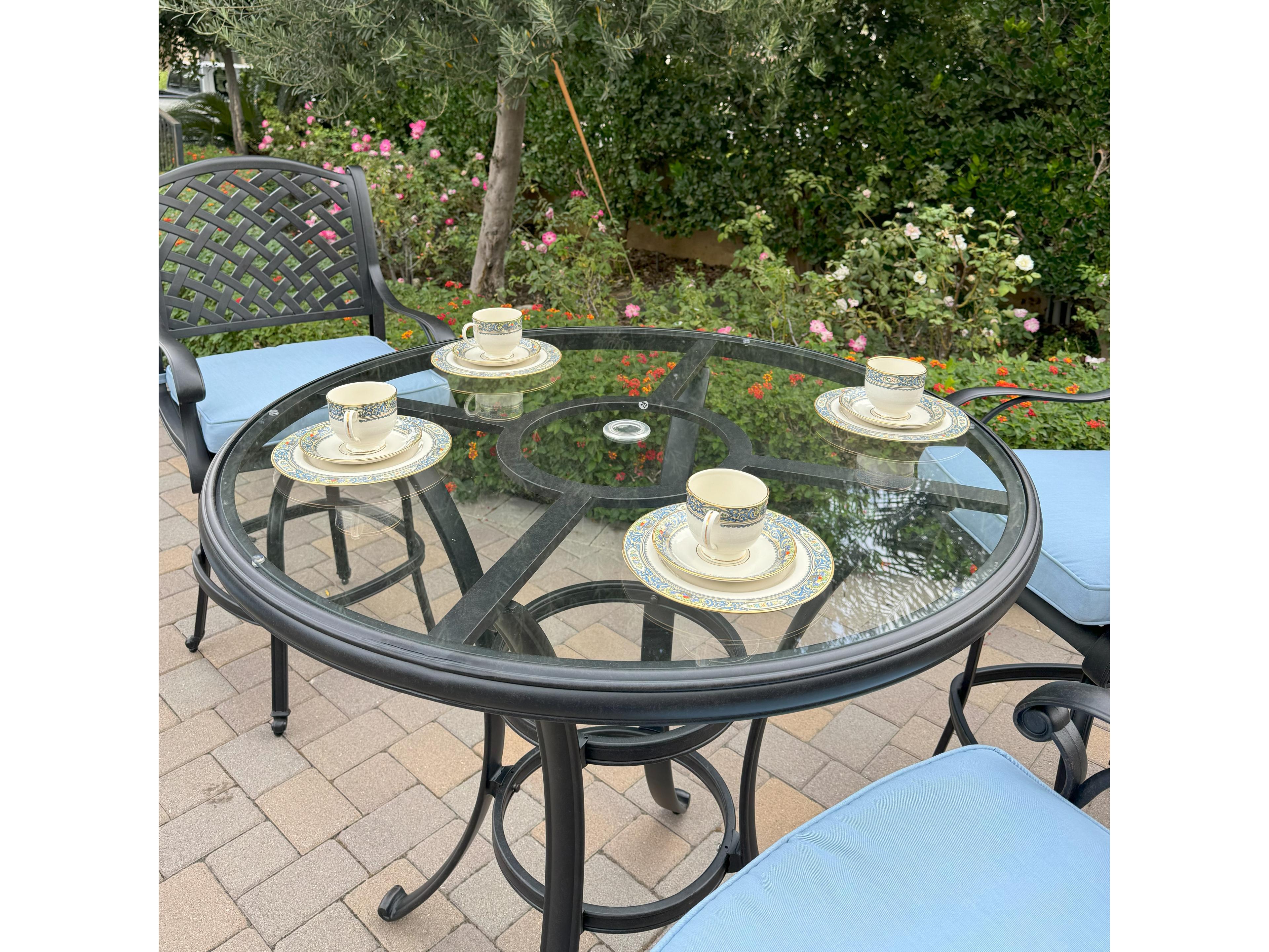 Darlee Outdoor Living Nassau Cast Aluminum 5-Piece Patio Bar Set