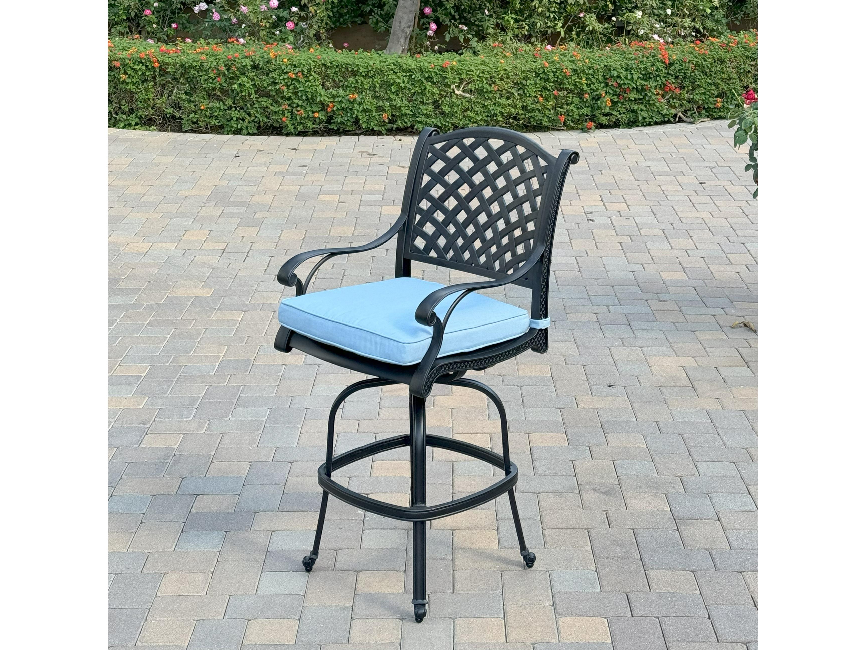 Darlee Outdoor Living Nassau Cast Aluminum 5-Piece Patio Bar Set