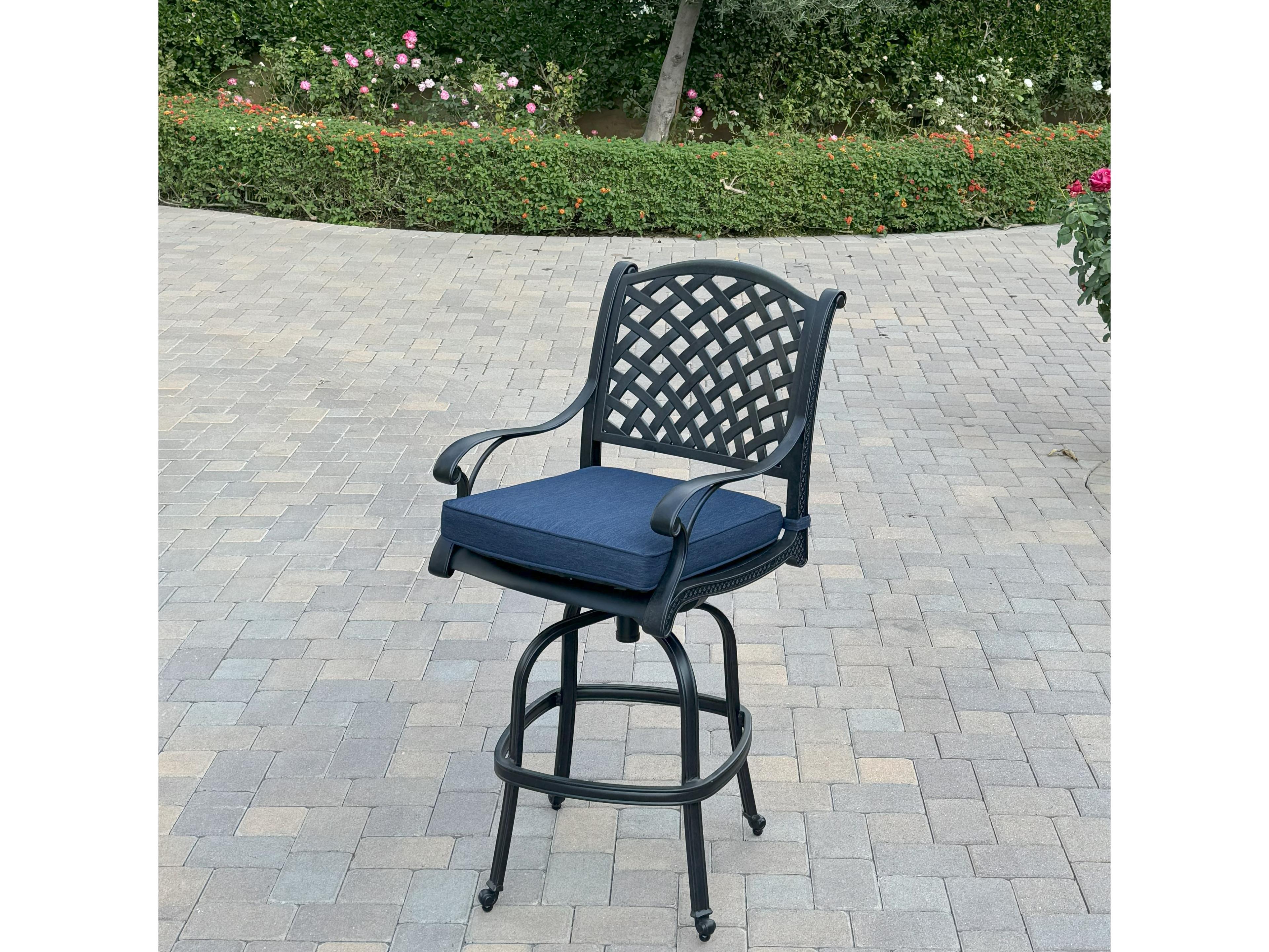 Darlee Outdoor Living Nassau Cast Aluminum 5-Piece Patio Bar Set