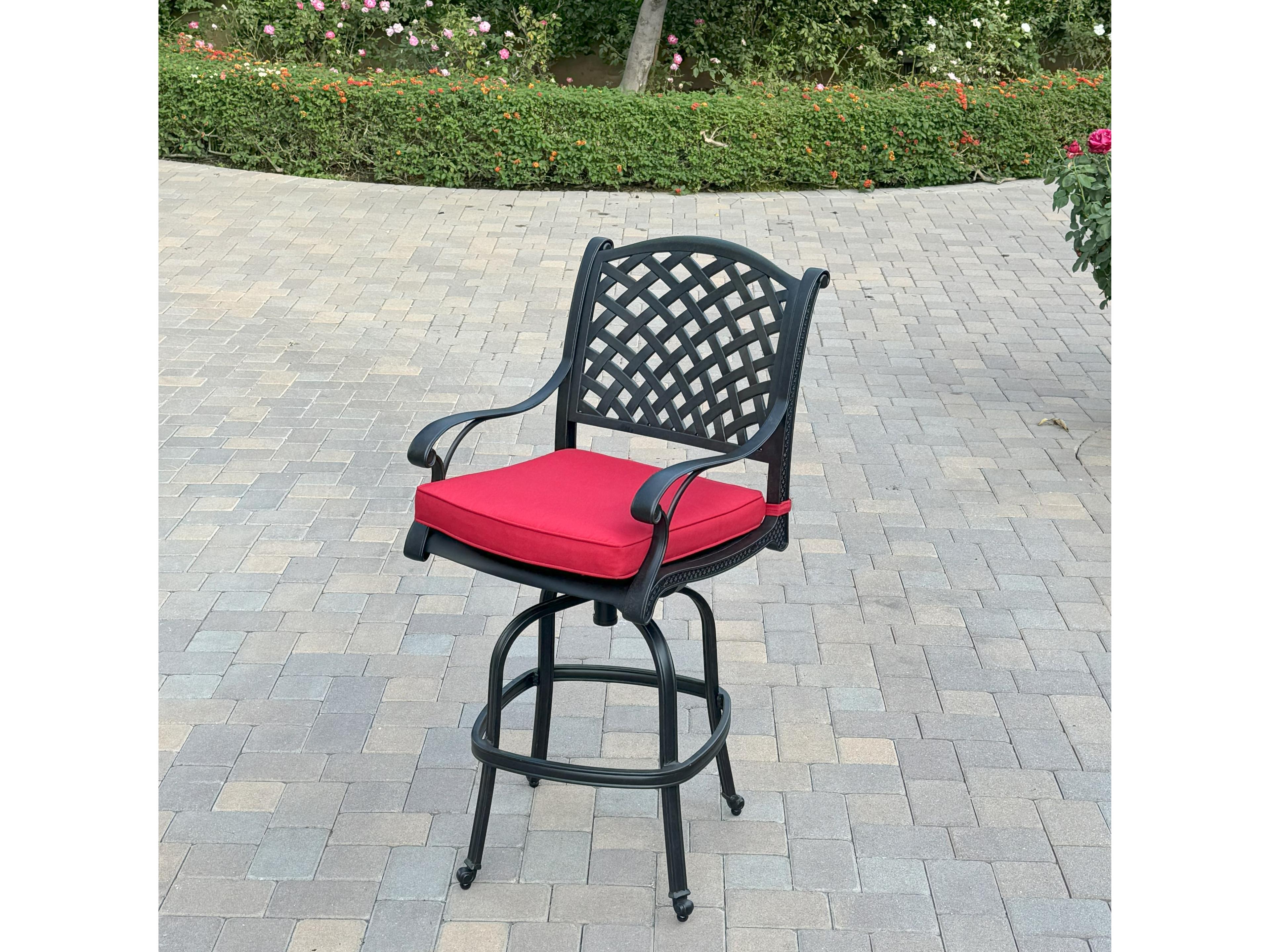 Darlee Outdoor Living Nassau Cast Aluminum 5-Piece Patio Bar Set