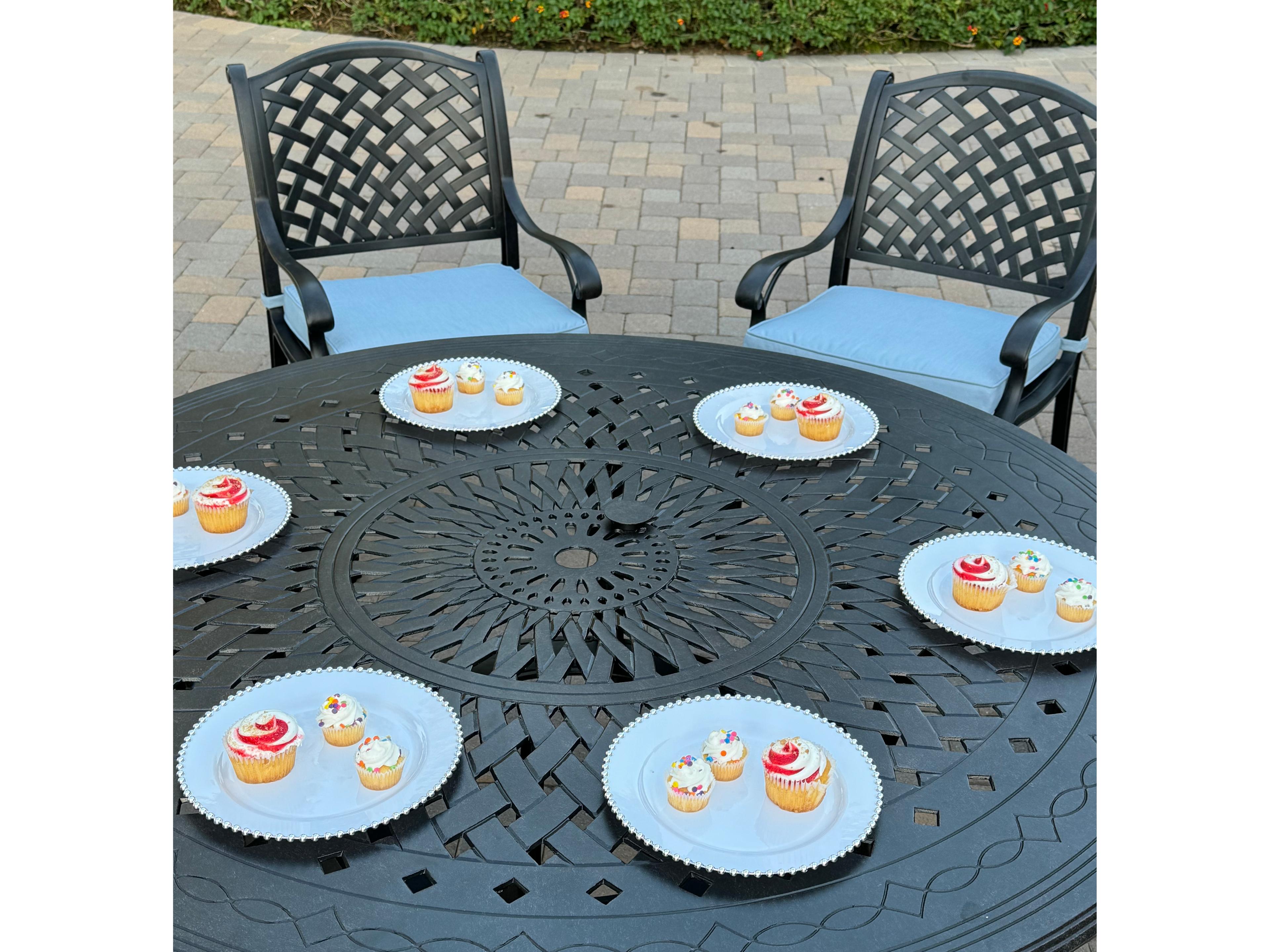 Darlee Outdoor Living Nassau Cast Aluminum 7-Piece Patio Dining Set