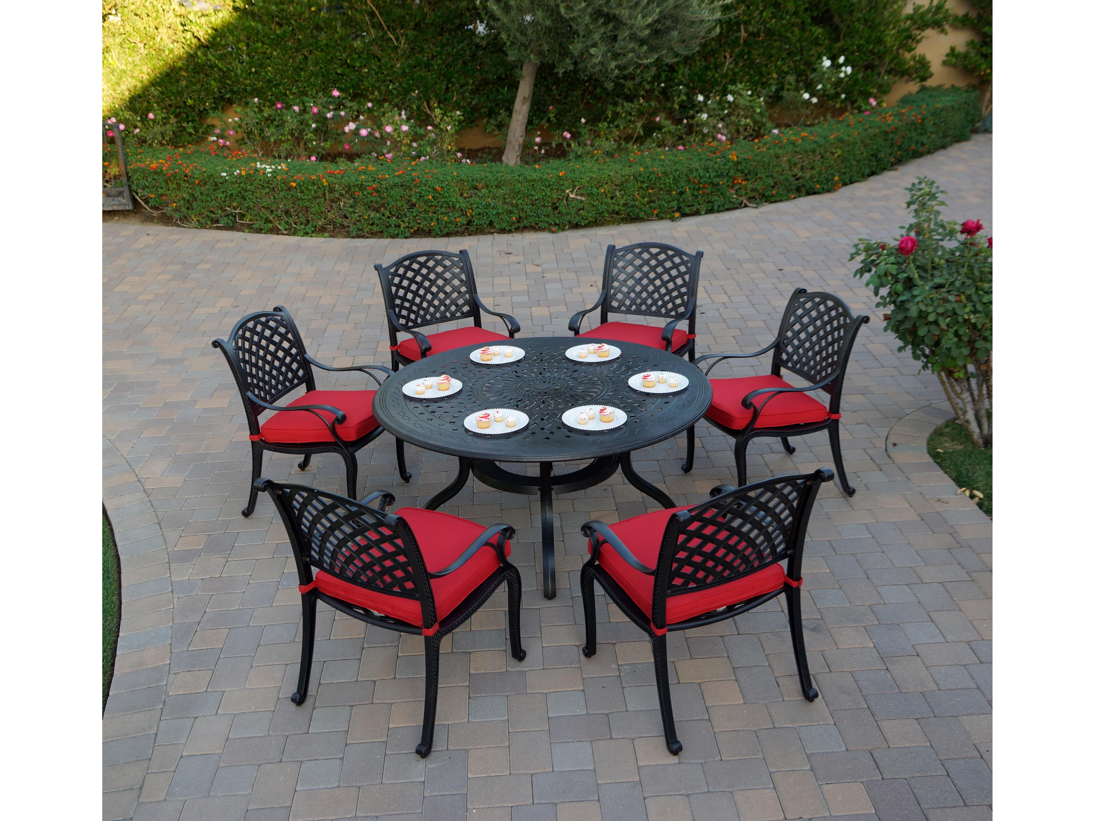 Darlee Outdoor Living Nassau Cast Aluminum 7-Piece Patio Dining Set