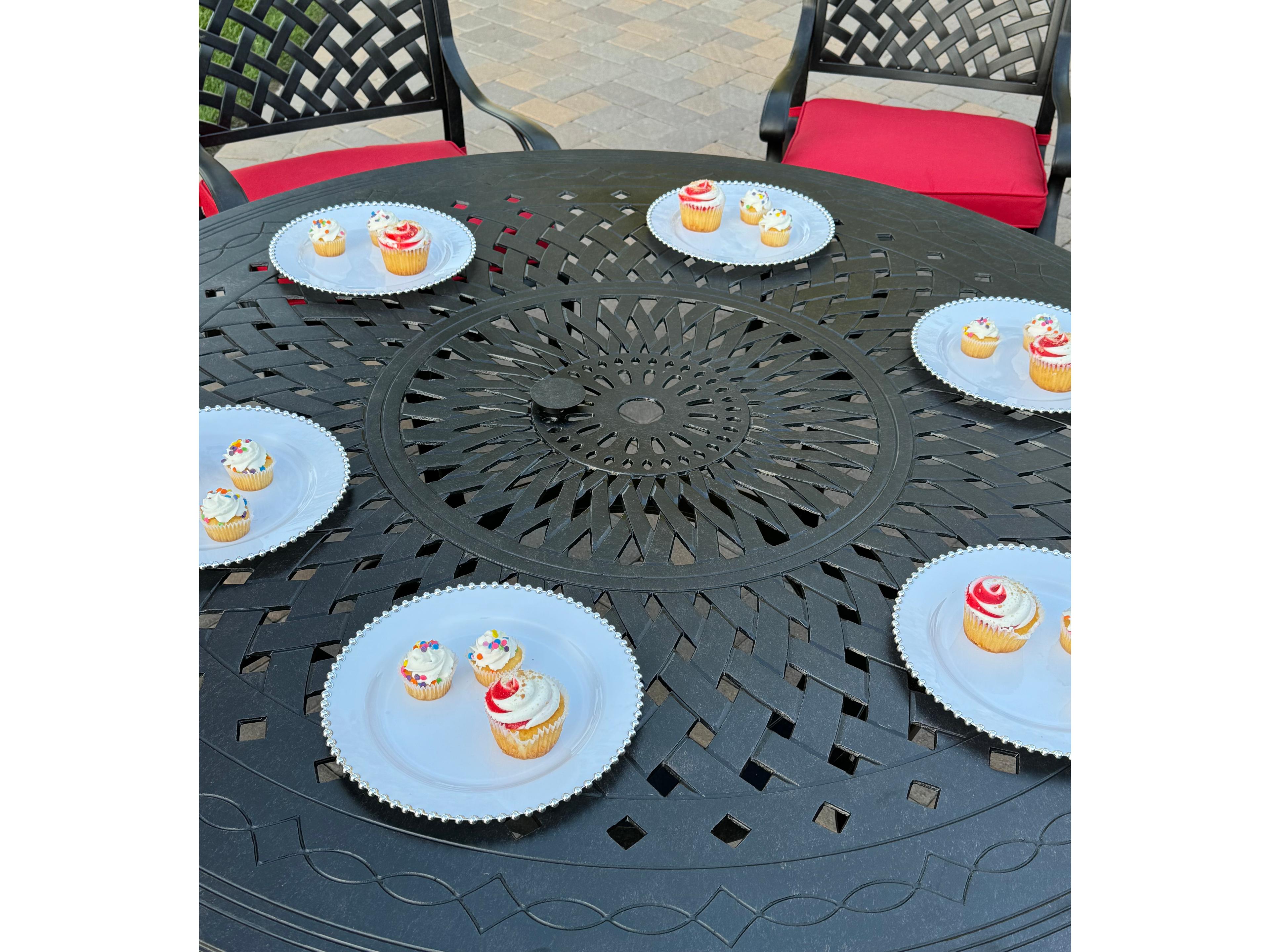 Darlee Outdoor Living Nassau Cast Aluminum 7-Piece Patio Dining Set