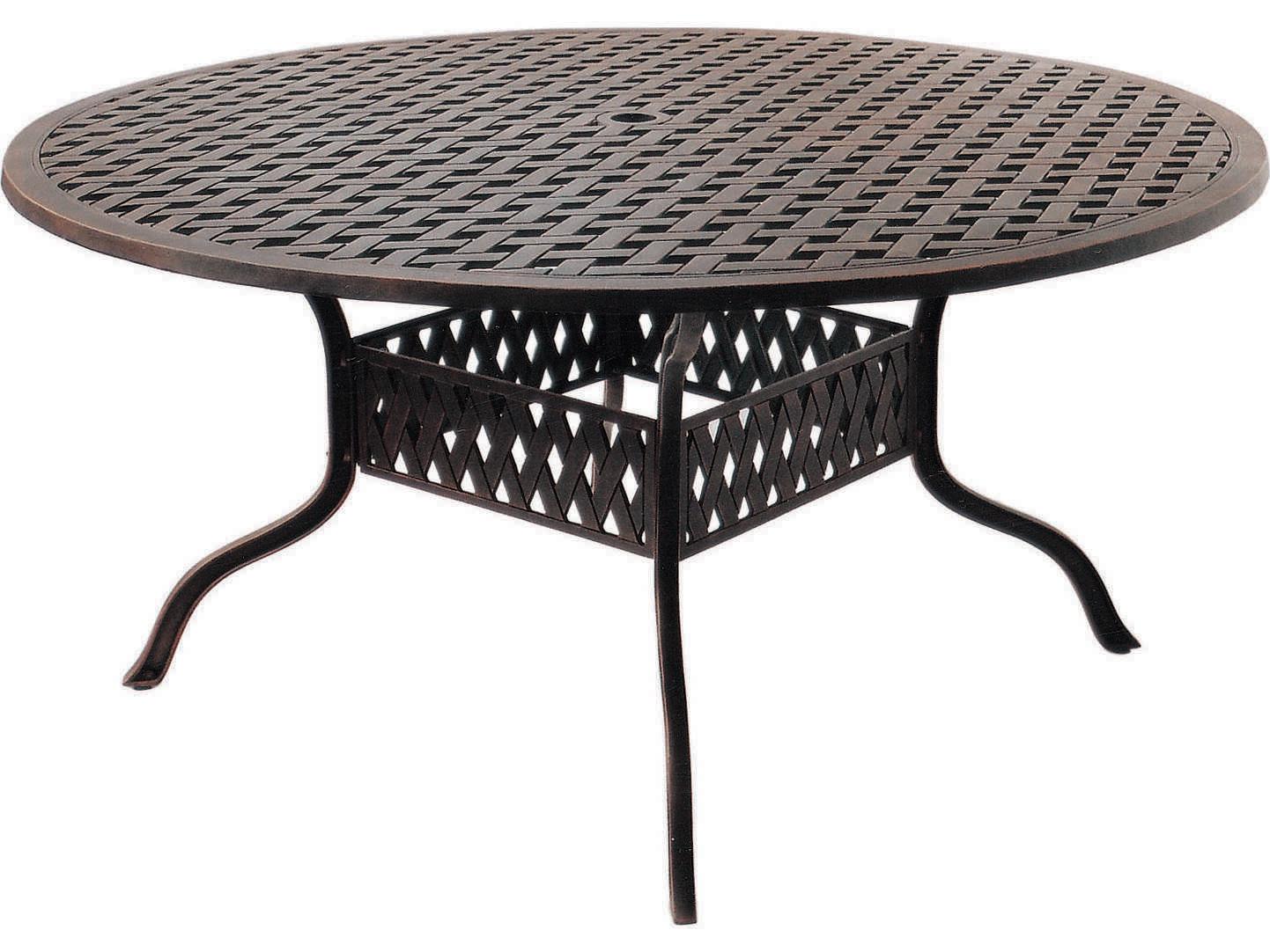 Darlee Outdoor Living Standard Nassau Cast Aluminum Antique Bronze 7 Piece Dining Set