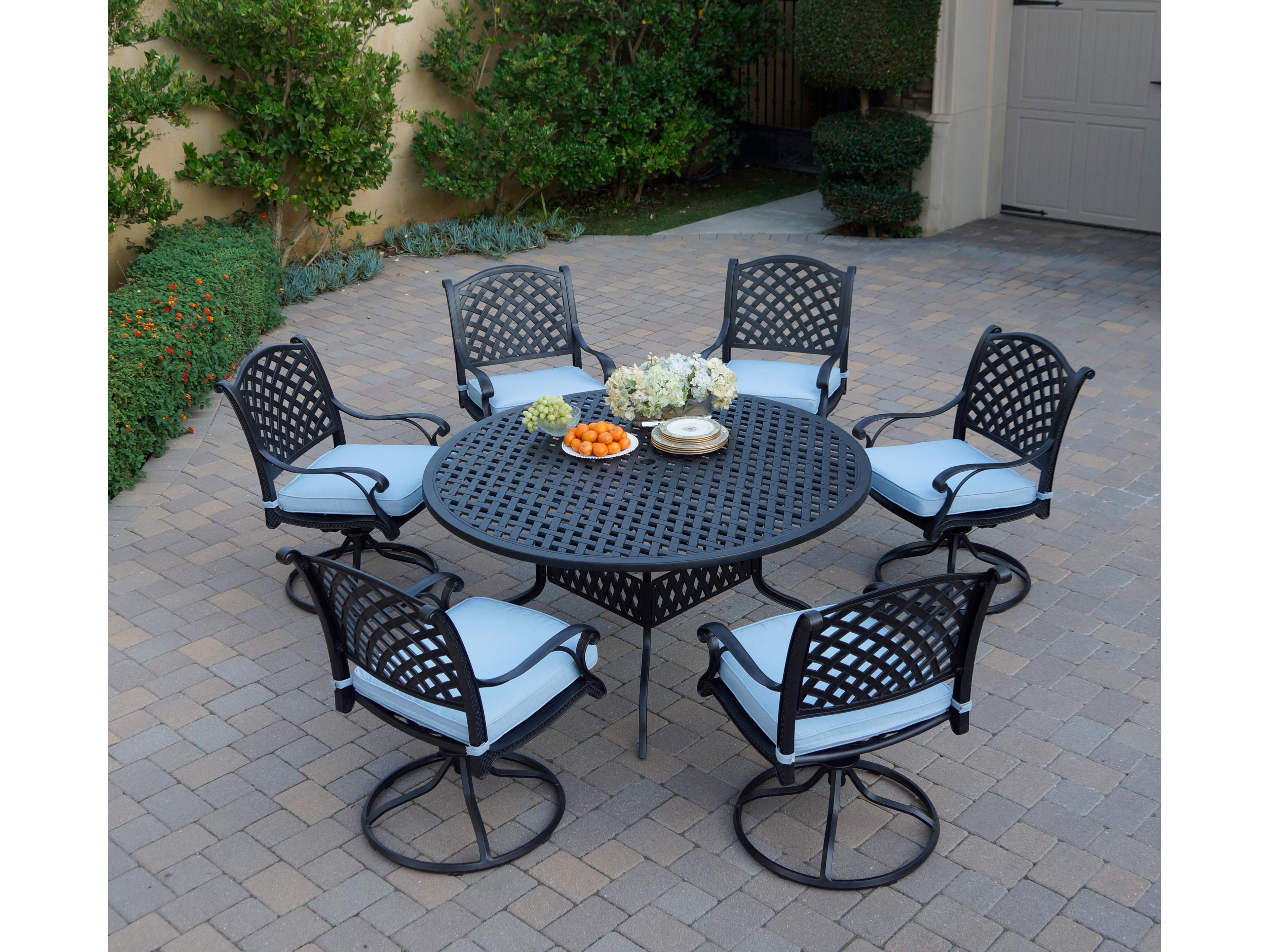 Darlee Outdoor Living Nassau Cast Aluminum 7-Piece Patio Dining Set