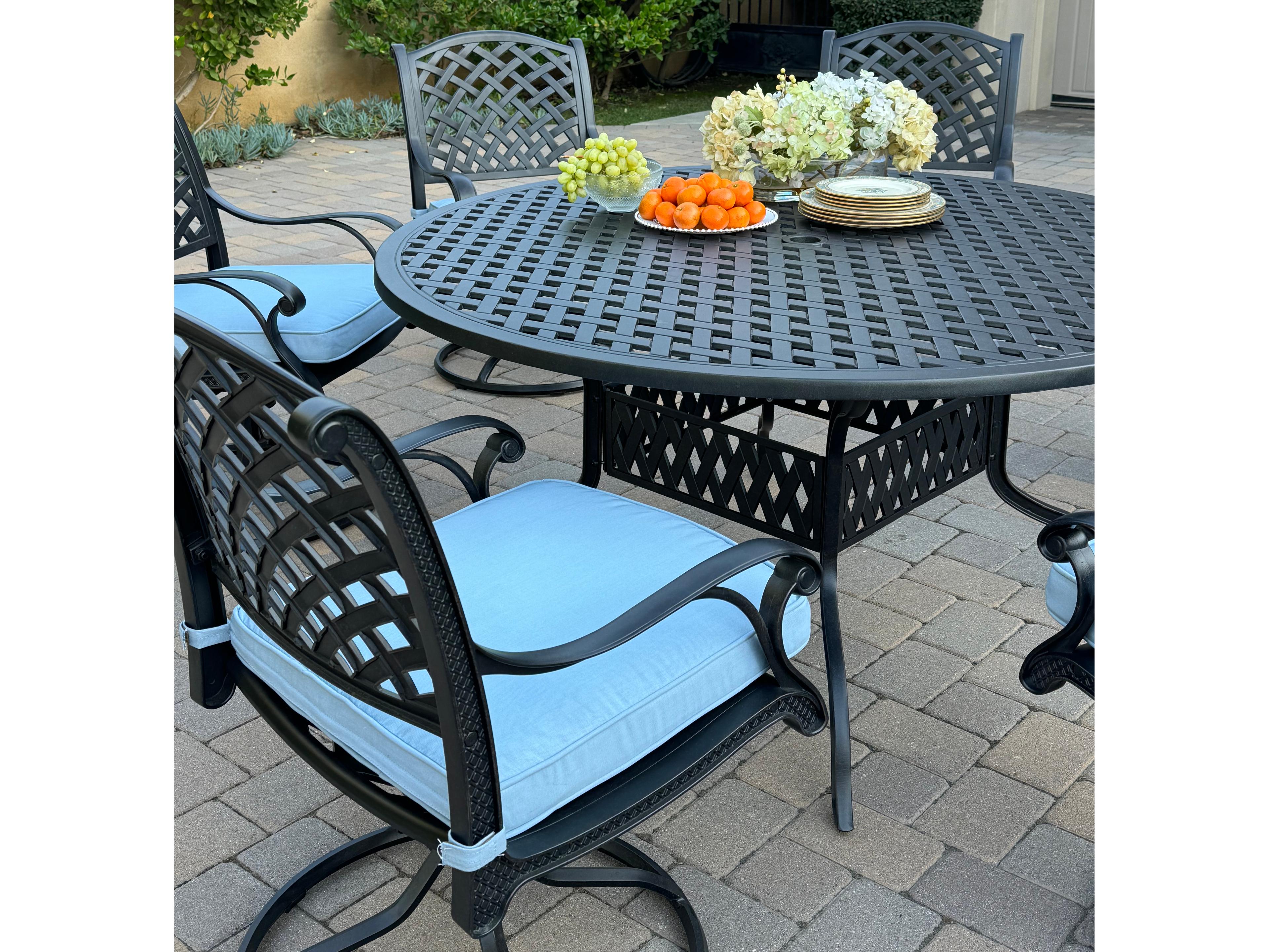 Darlee Outdoor Living Nassau Cast Aluminum 7-Piece Patio Dining Set