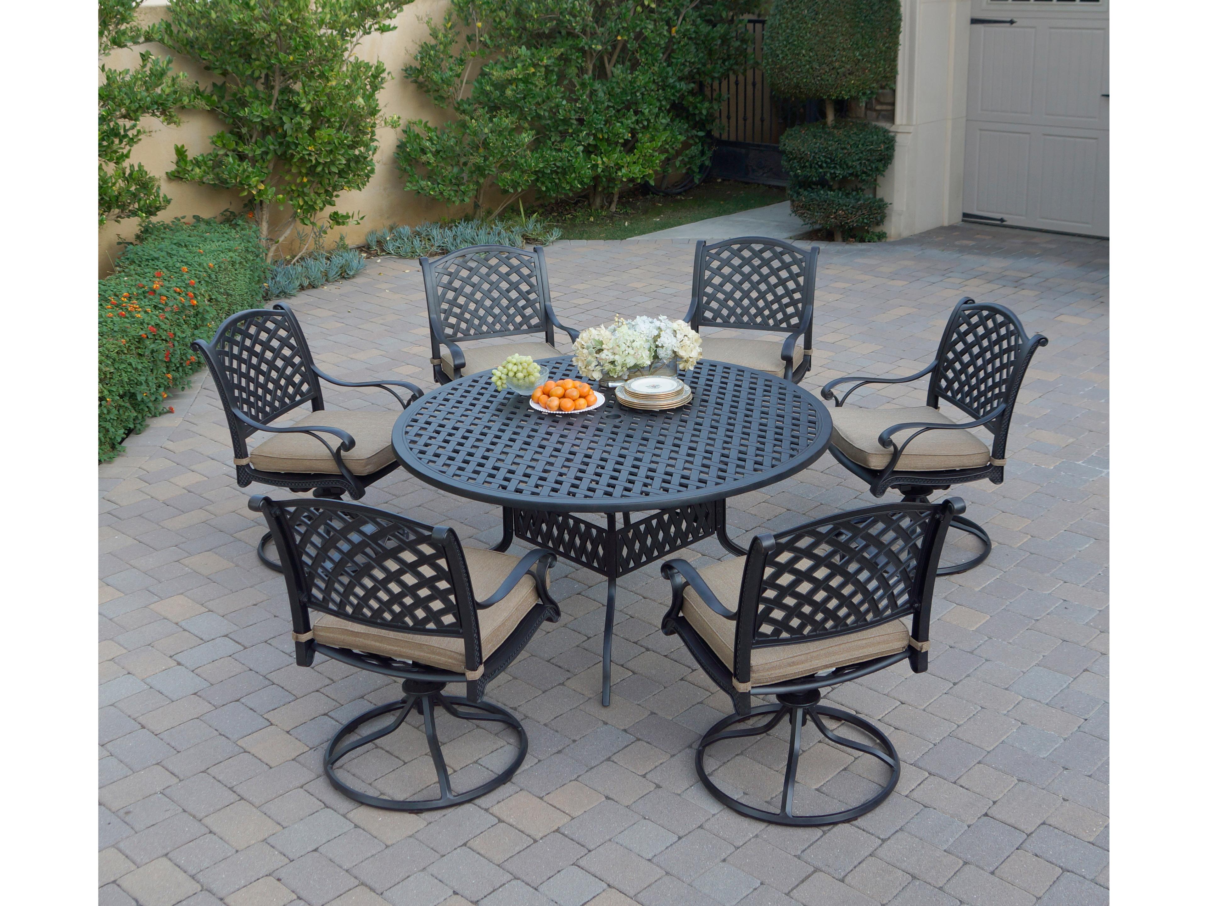 Darlee Outdoor Living Nassau Cast Aluminum 7-Piece Patio Dining Set