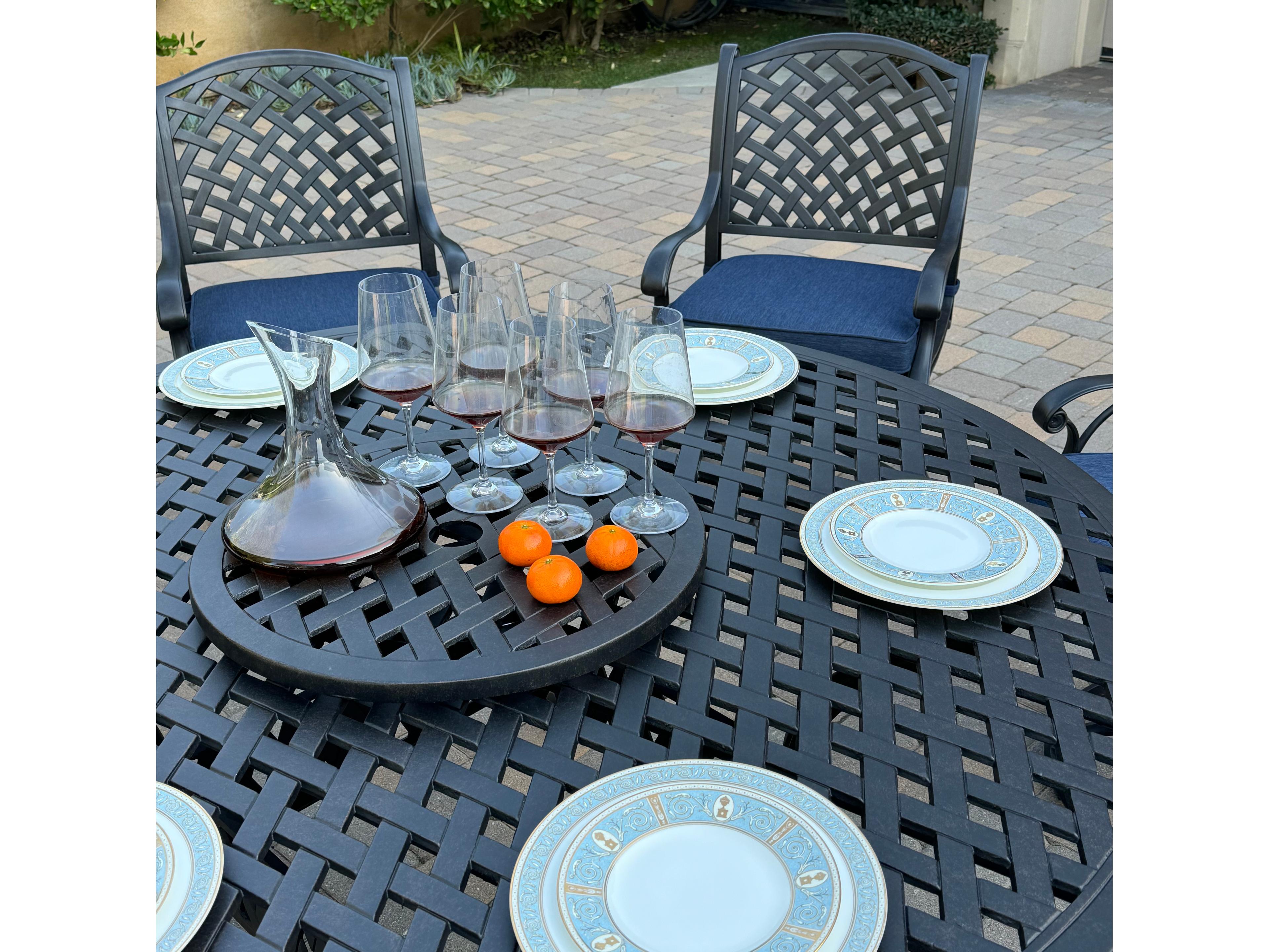 Darlee Outdoor Living Nassau Cast Aluminum 8-Piece Patio Dining Set