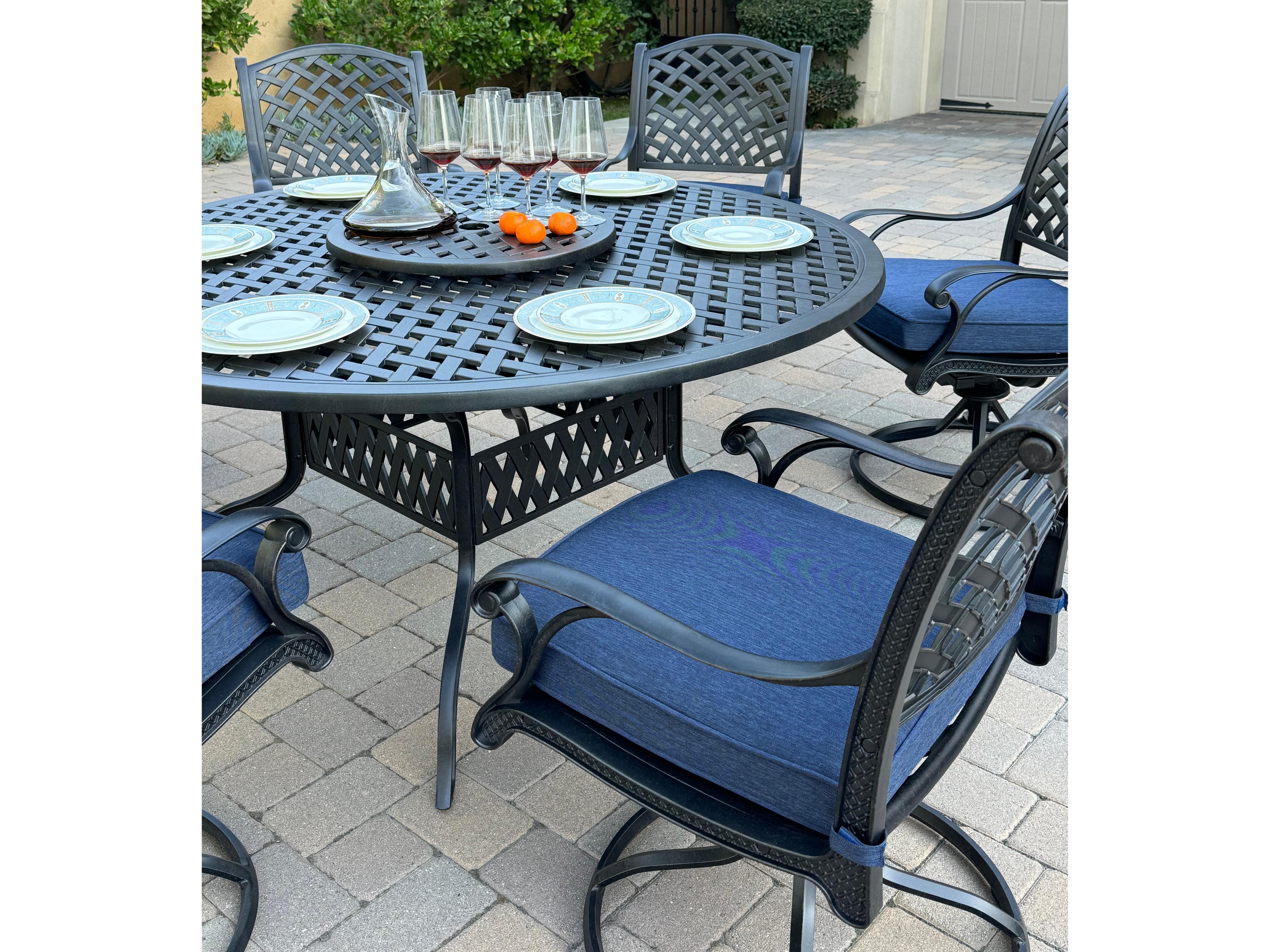 Darlee Outdoor Living Nassau Cast Aluminum 8-Piece Patio Dining Set