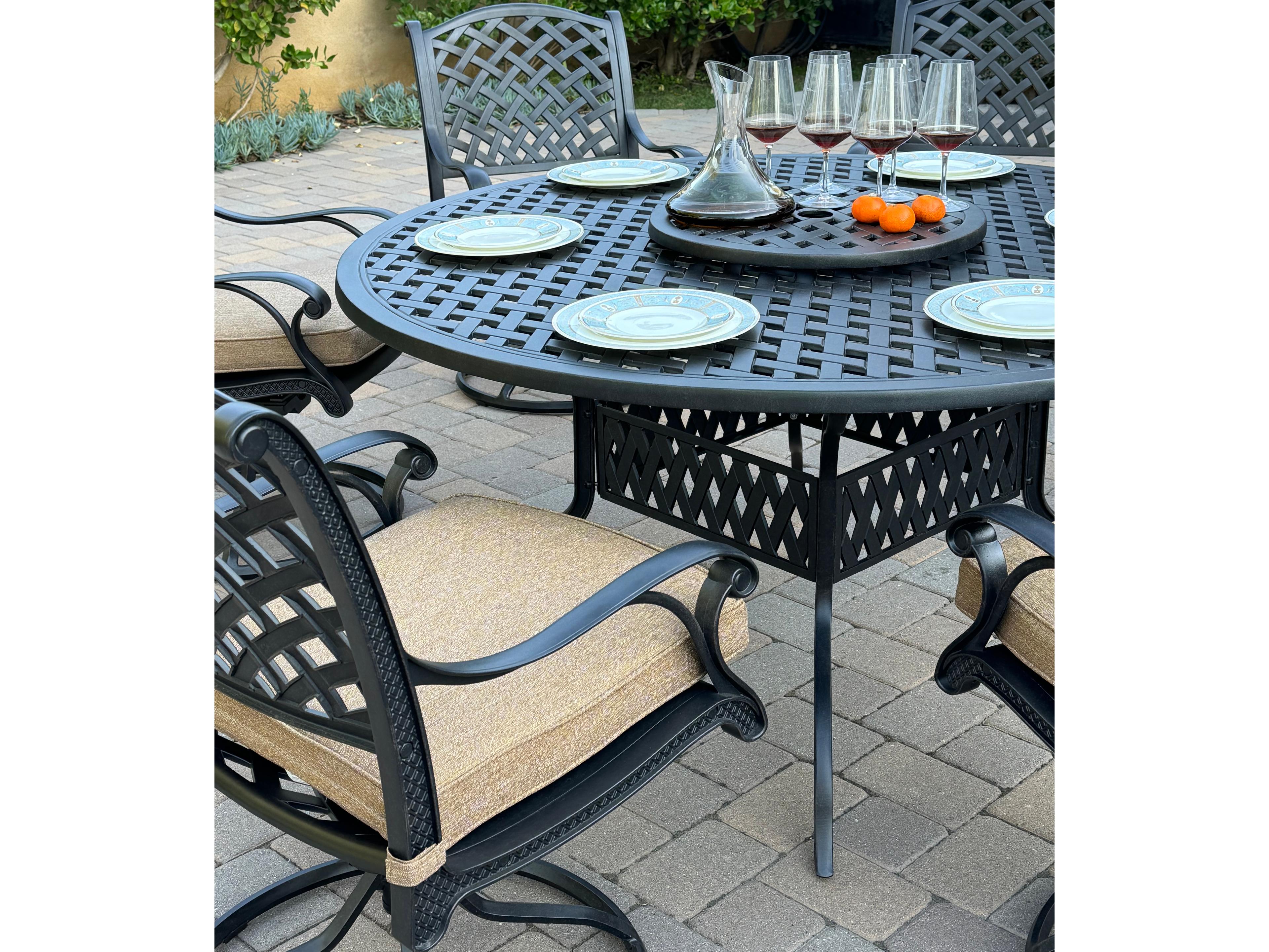 Darlee Outdoor Living Nassau Cast Aluminum 8-Piece Patio Dining Set