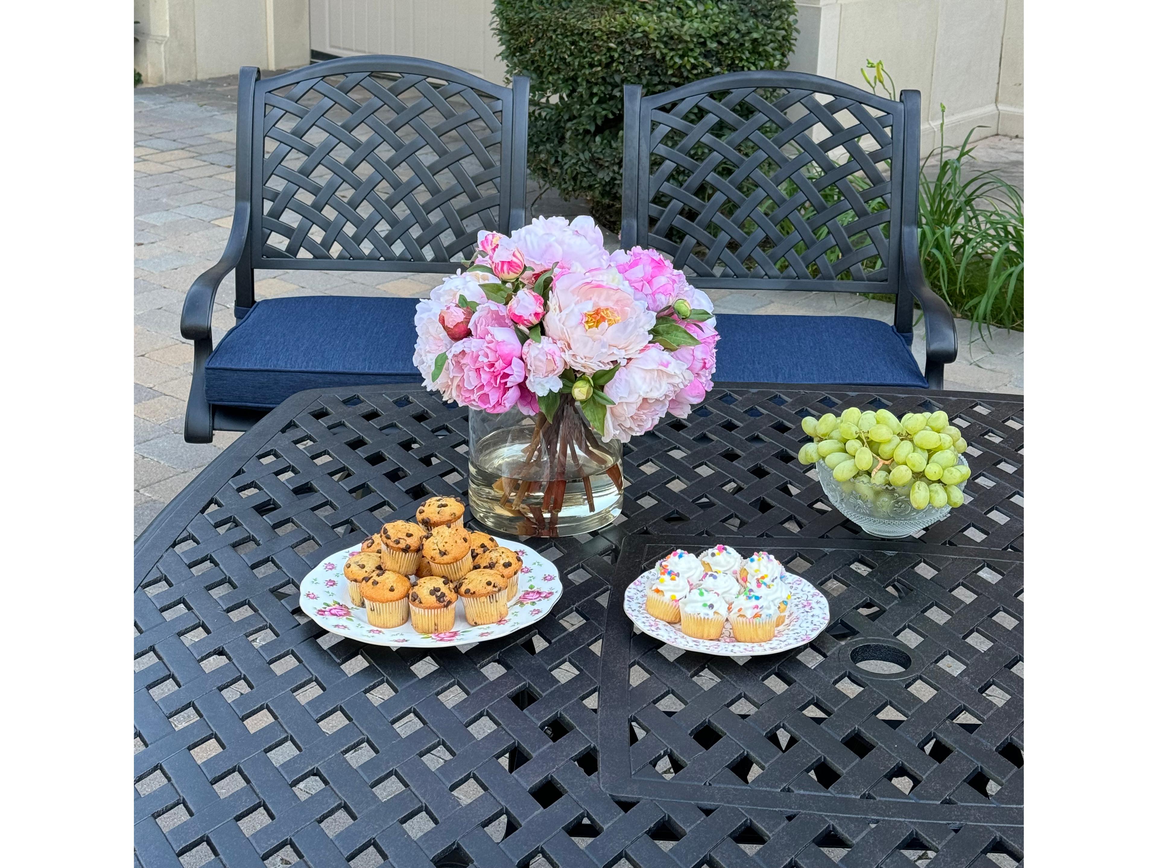 Darlee Outdoor Living Nassau Cast Aluminum 9-Piece Patio Dining Set