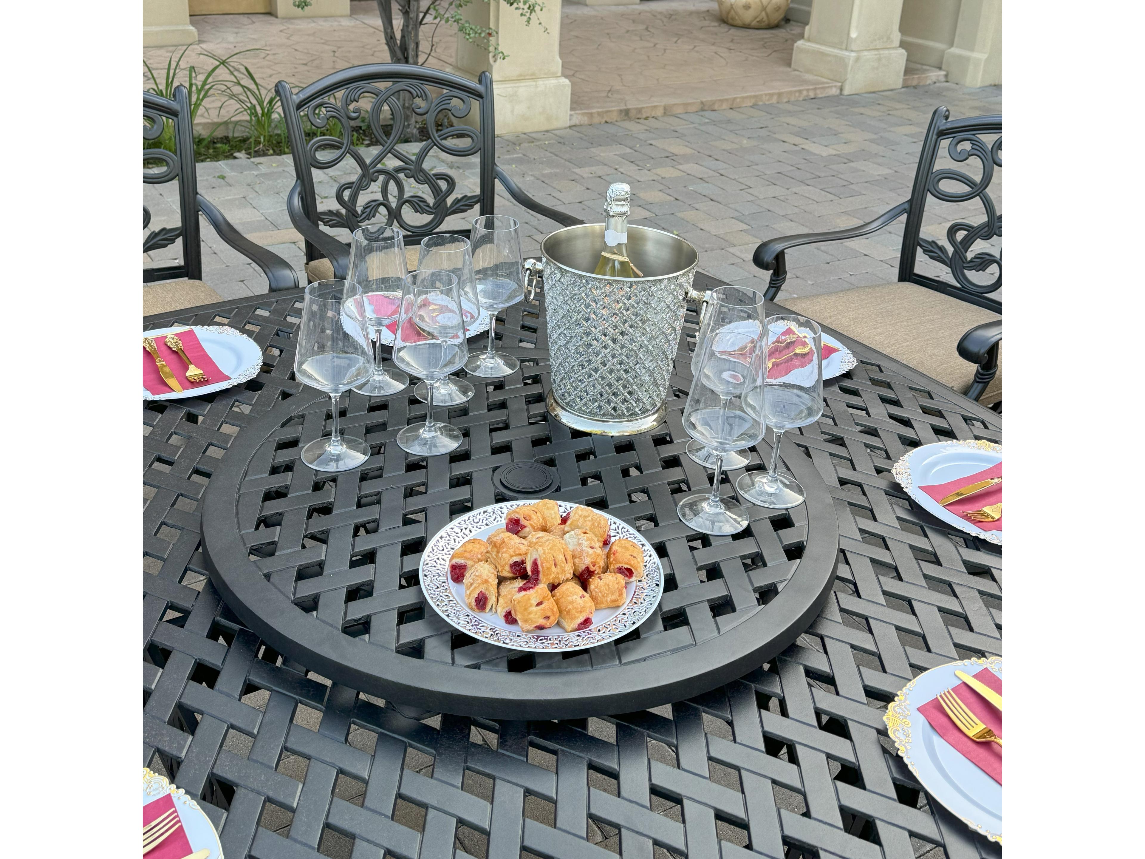 Darlee Outdoor Living Santa Monica Cast Aluminum 10-Piece Dining Set