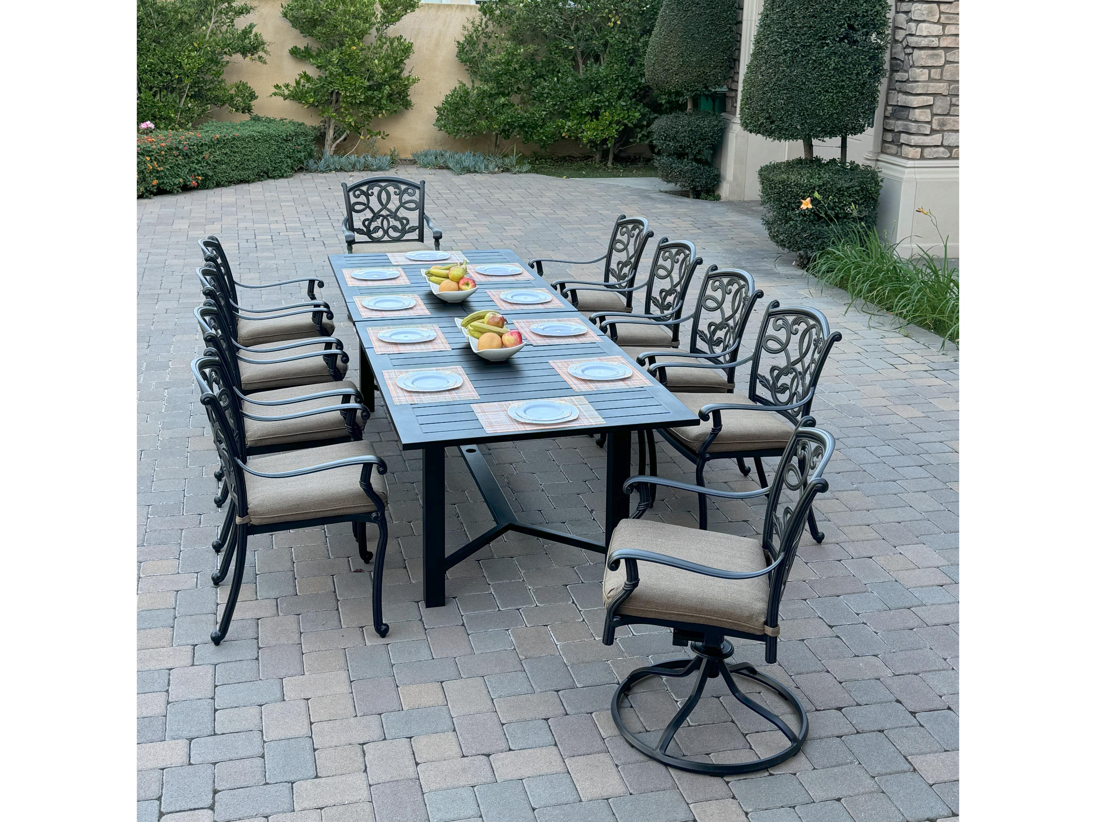 Darlee Outdoor Living Santa Monica Cast Aluminum 11-Piece Dining Set