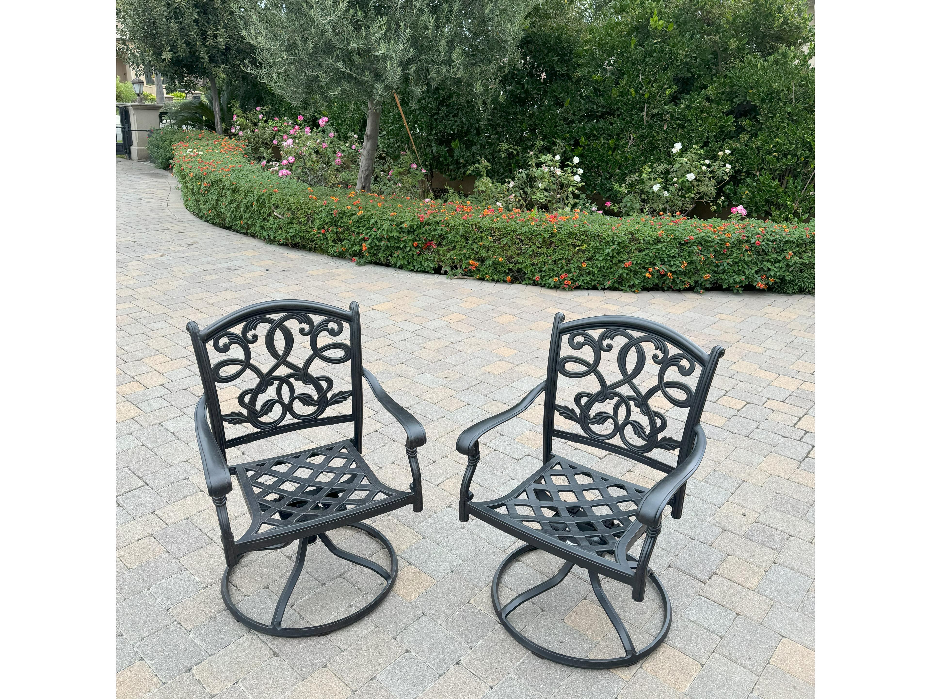 Darlee Outdoor Living Santa Monica Cast Aluminum 3-Piece Conversation Set
