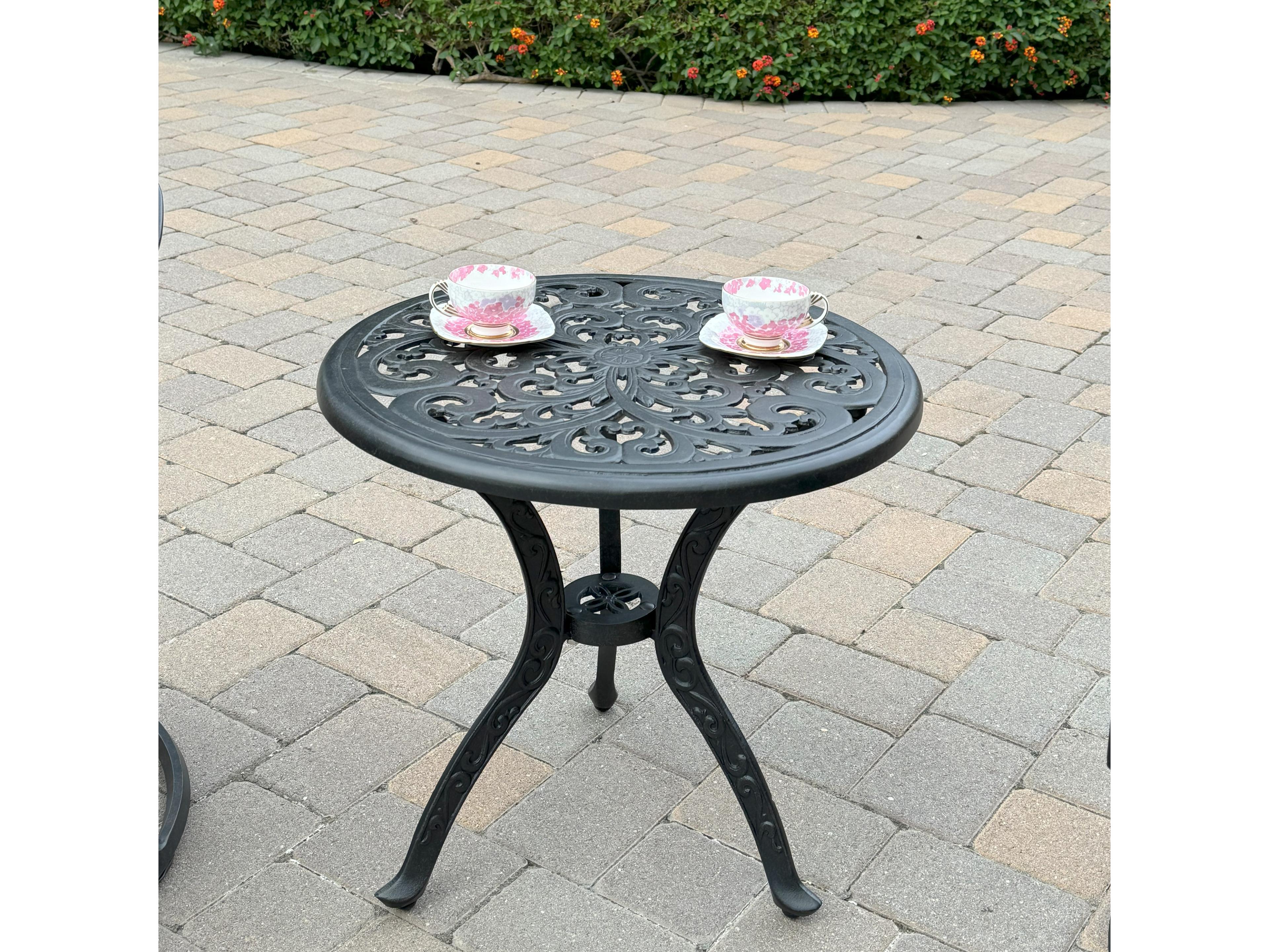 Darlee Outdoor Living Santa Monica Cast Aluminum 3-Piece Conversation Set