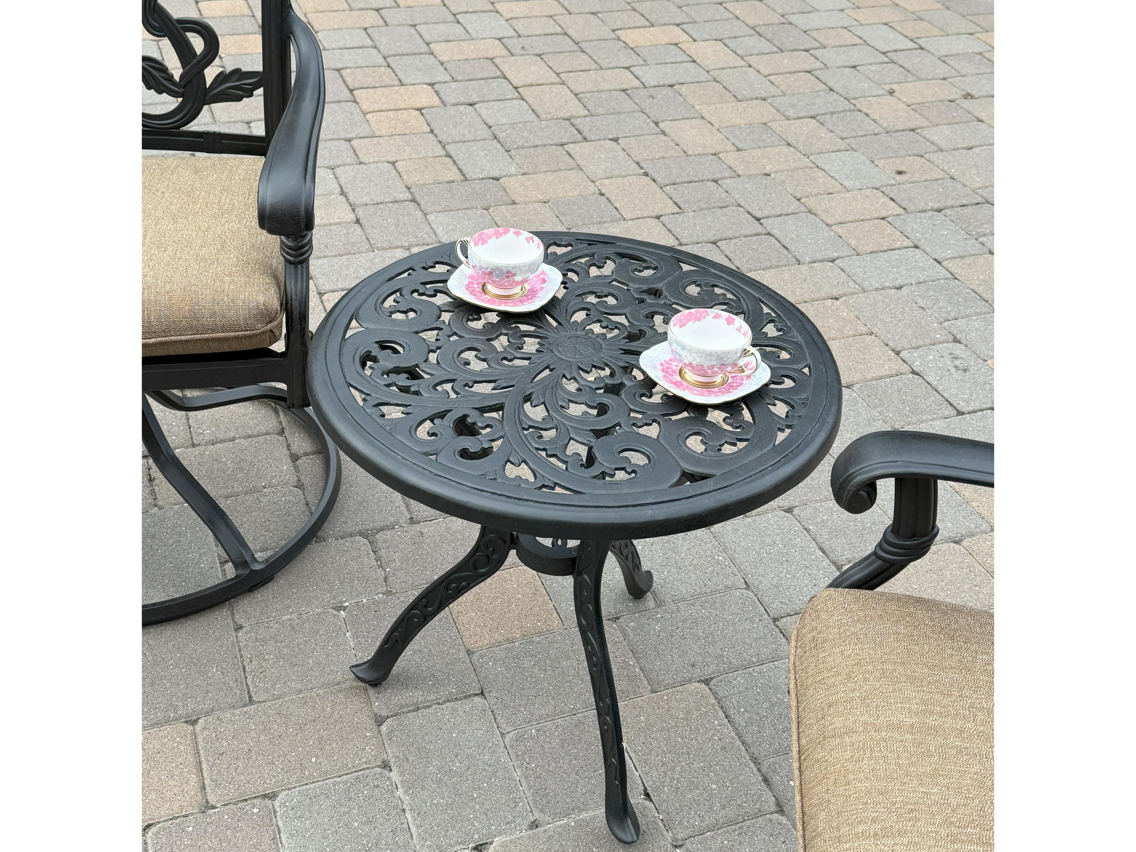 Darlee Outdoor Living Santa Monica Cast Aluminum 3-Piece Conversation Set